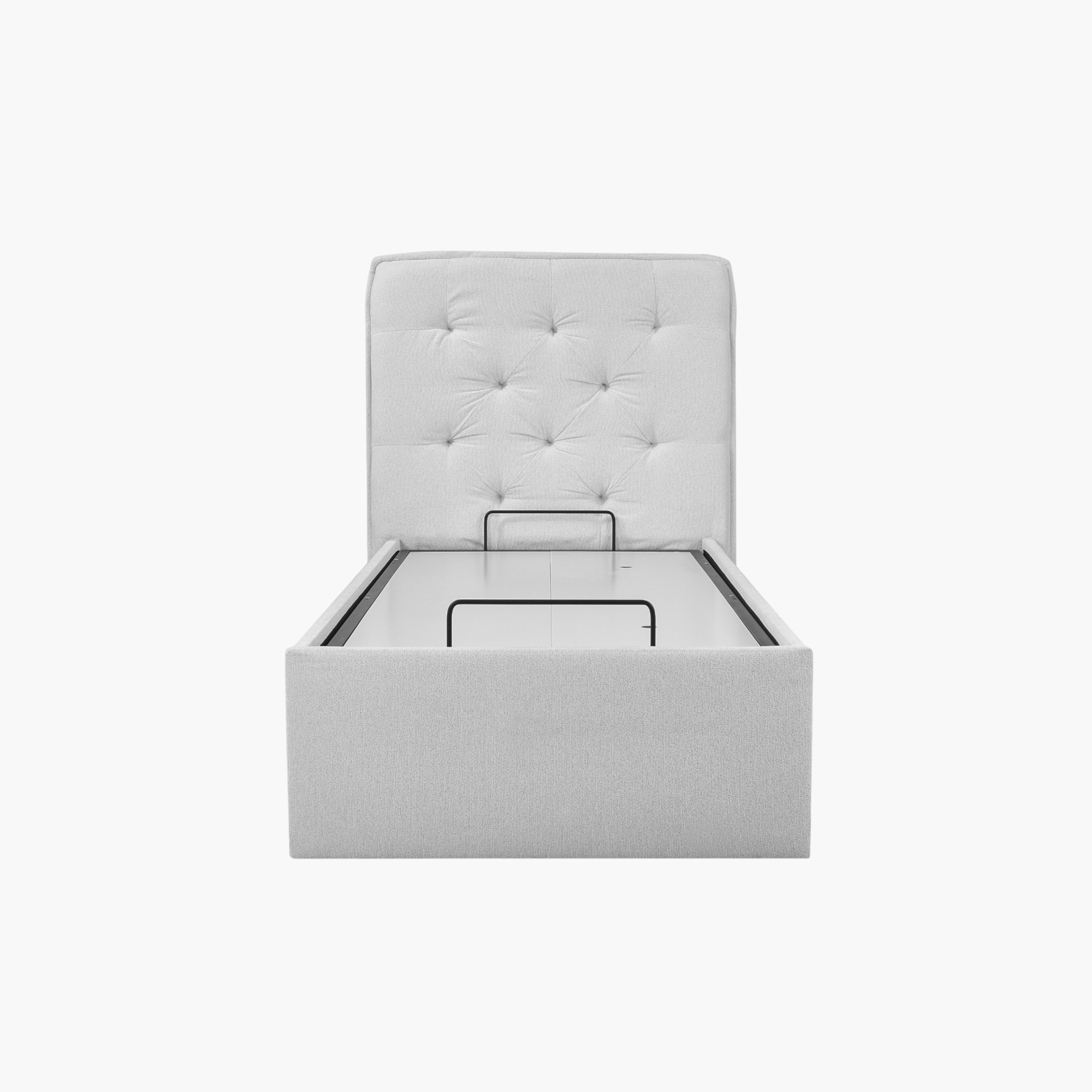 Orion Chester Smart Hydraulic Storage Upholstered Single Bed - 90x200 cm-hbxkidsandyouth-bedsandbedsets-beds-single-image-1