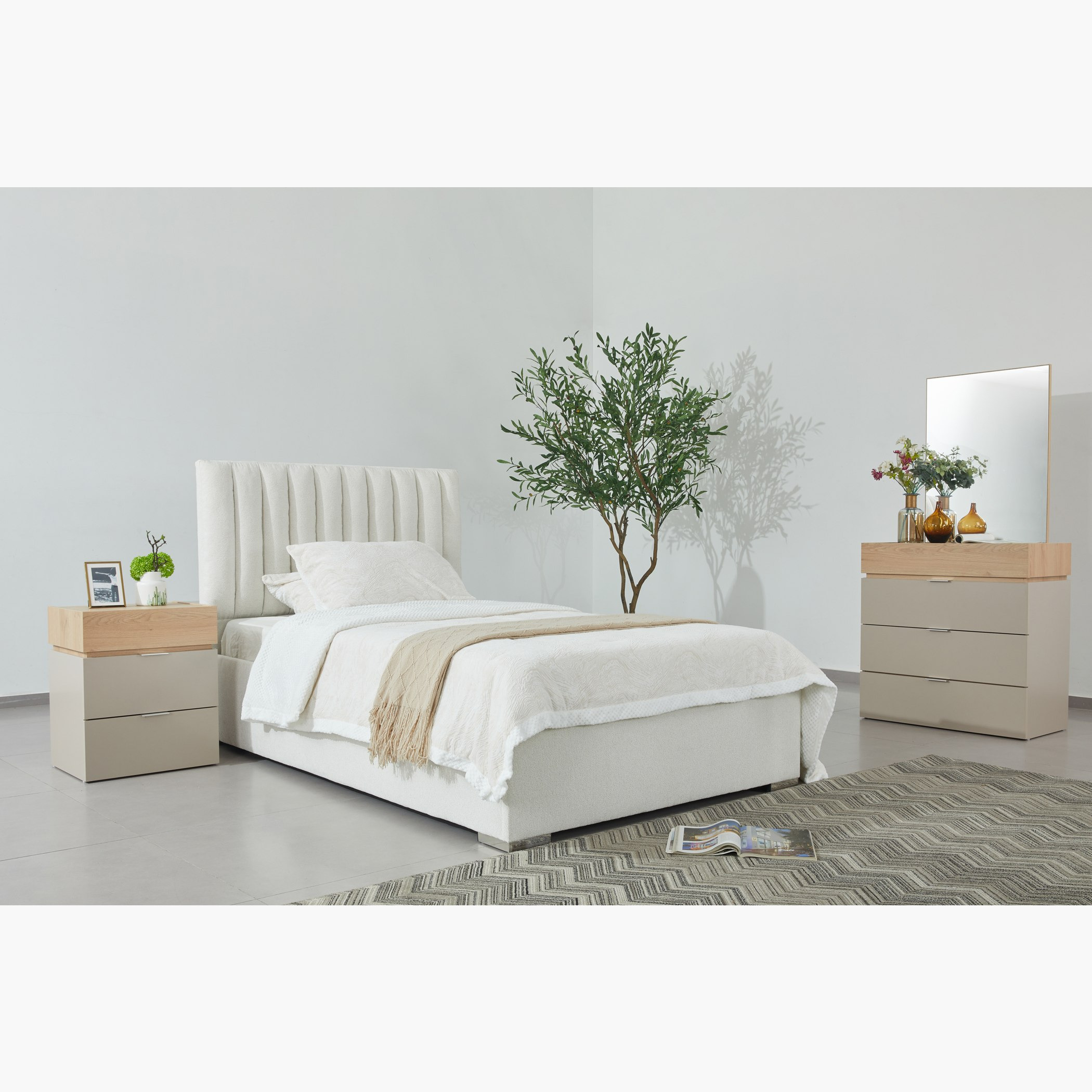 Orion Modena Smart Upholstered Single Bed - 120x200 cm-hbxfurniture-kidsroom-kidsroomsets-twin-image-10