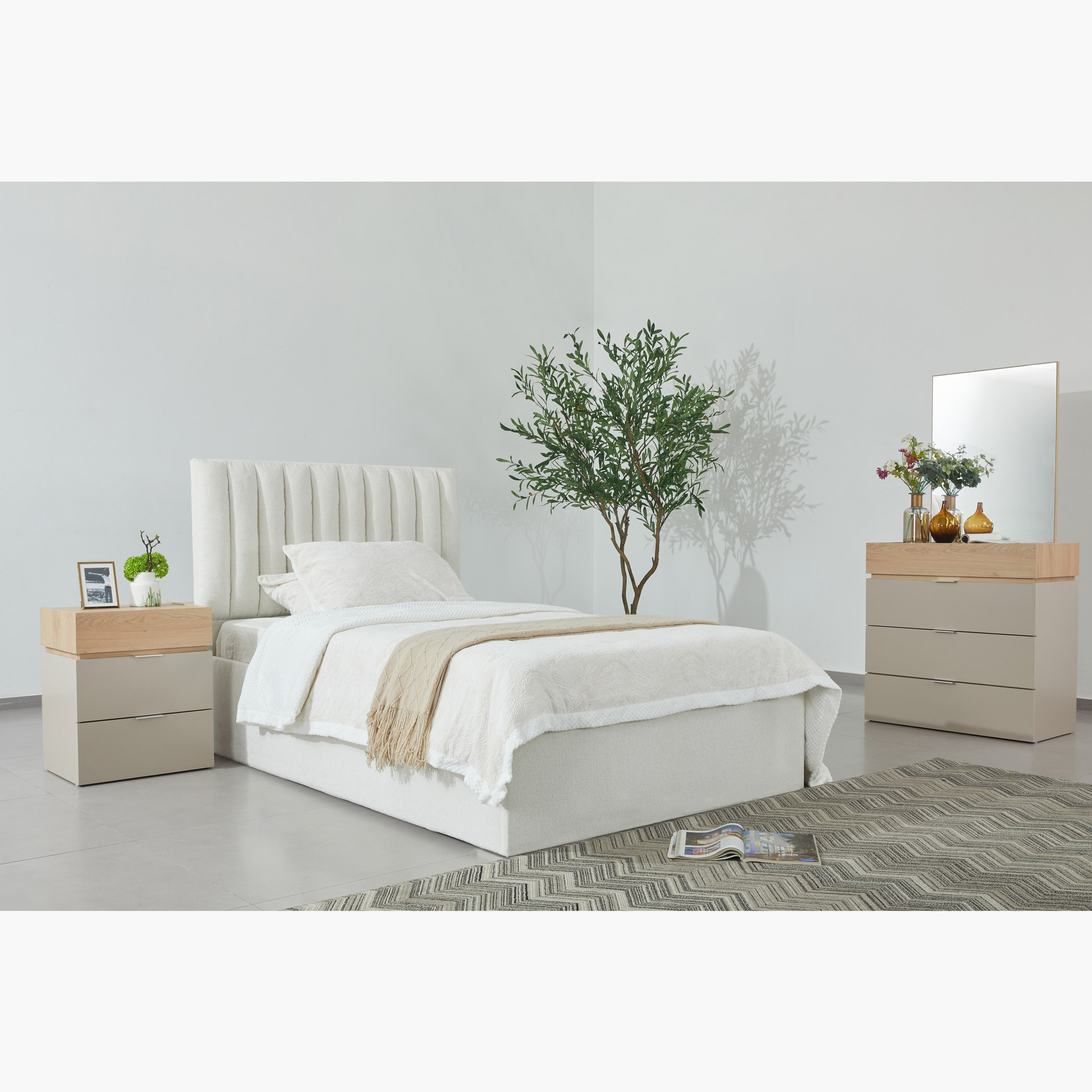 Orion Modena Smart Hydraulic Storage Upholstered Single Bed - 90x200 cm-hbxkidsandyouth-bedsandbedsets-beds-single-image-12