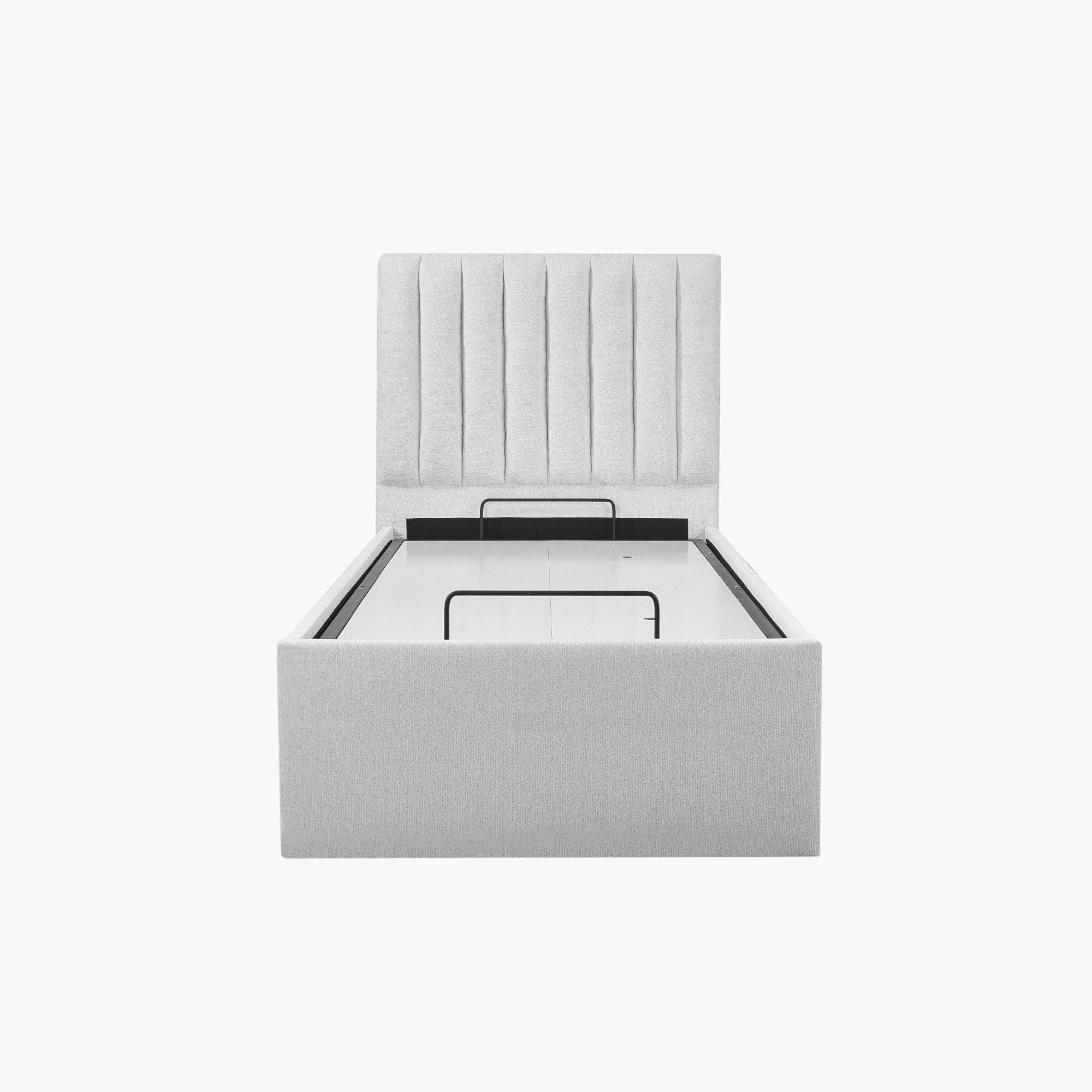 Orion Modena Smart Hydraulic Storage Upholstered Single Bed - 90x200 cm-hbxkidsandyouth-bedsandbedsets-beds-single-image-1