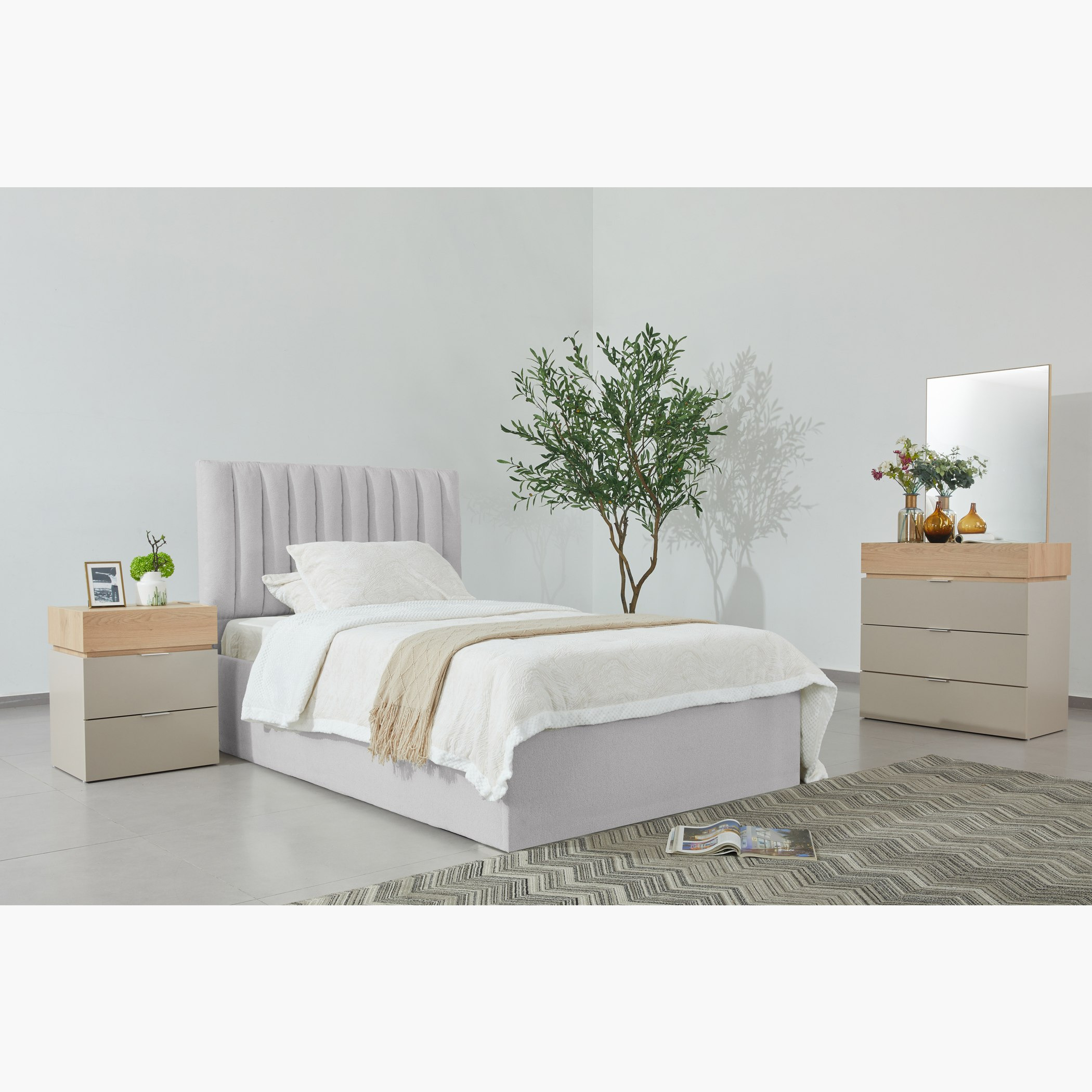 Orion Modena Smart Hydraulic Storage Upholstered Single Bed - 90x200 cm-hbxkidsandyouth-bedsandbedsets-beds-single-image-12