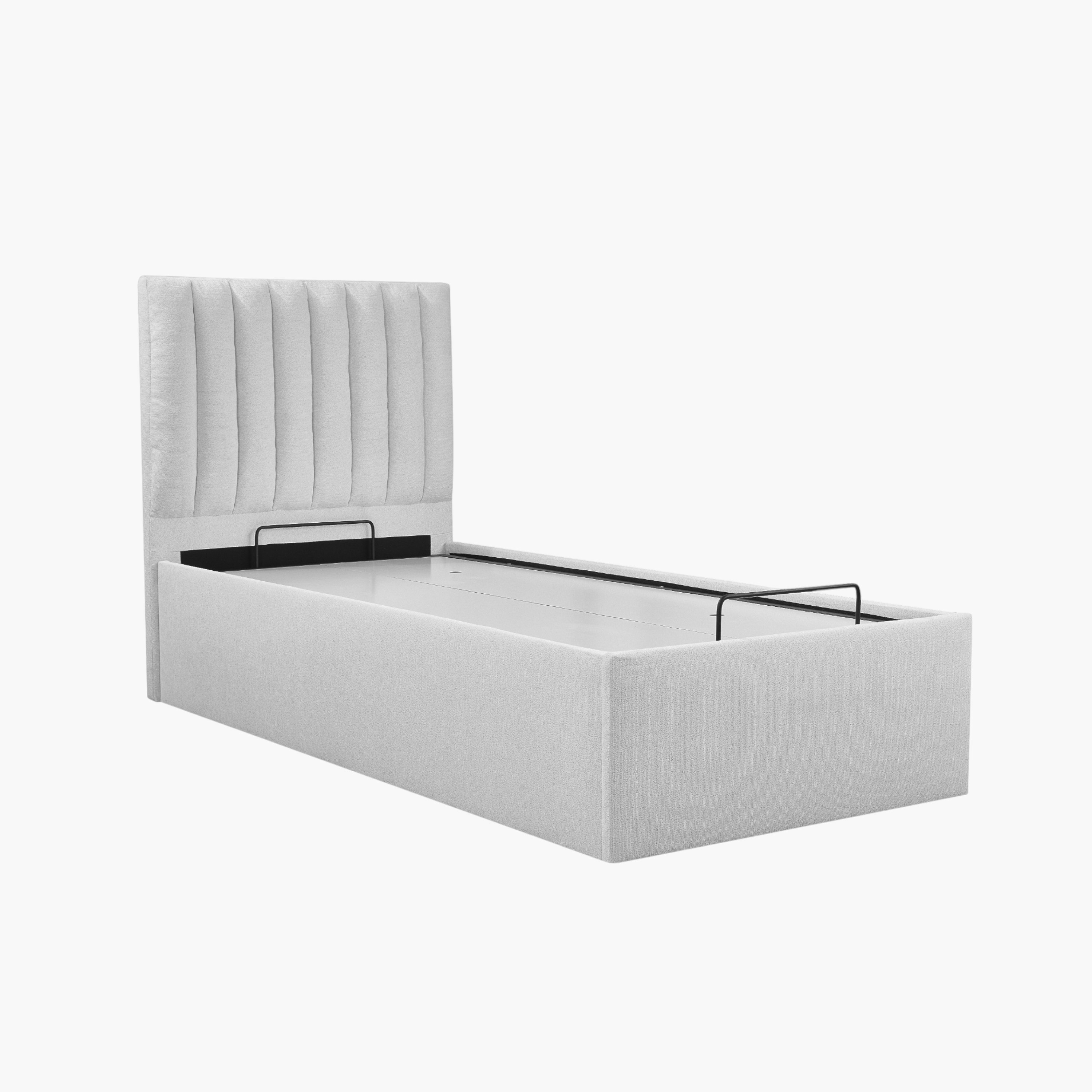 Orion Modena Smart Hydraulic Storage Upholstered Single Bed - 90x200 cm-hbxkidsandyouth-bedsandbedsets-beds-single-image-2