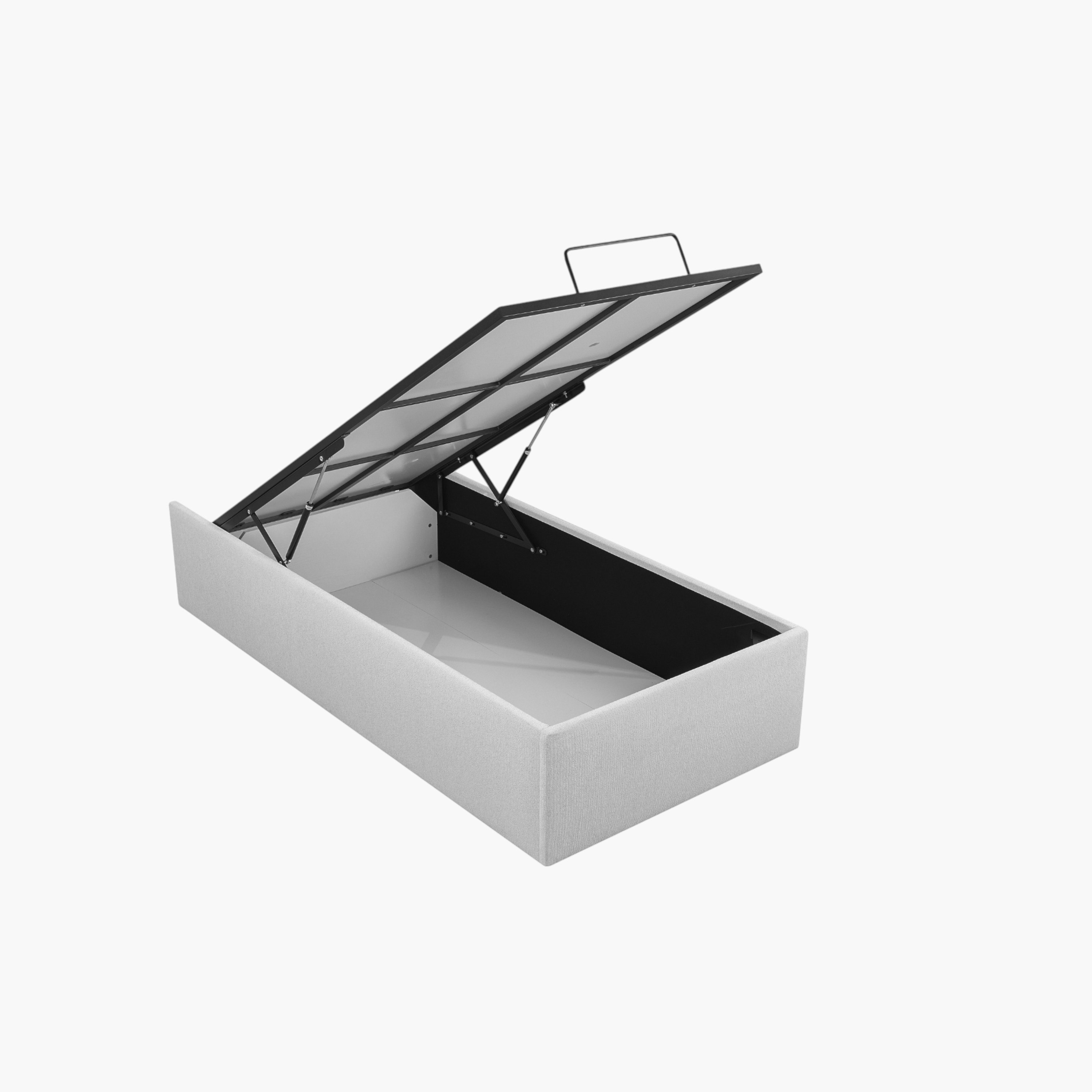Orion Modena Smart Hydraulic Storage Upholstered Single Bed - 90x200 cm-hbxkidsandyouth-bedsandbedsets-beds-single-image-3