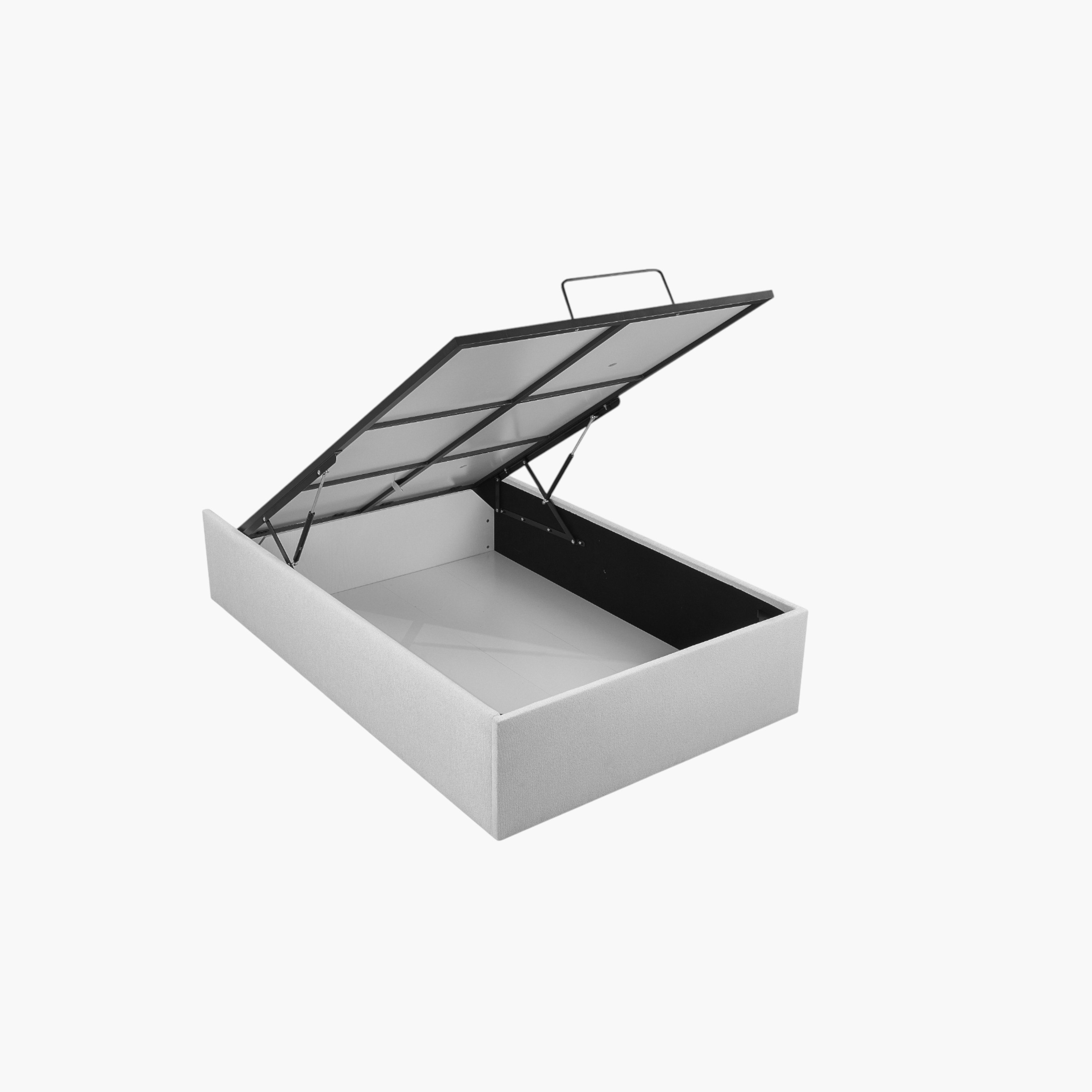 Orion Modena Smart Hydraulic Storage Upholstered Single Bed - 120x200 cm-hbxbedroom-bedsandbedsets-upholsteredbeds-twin-image-3