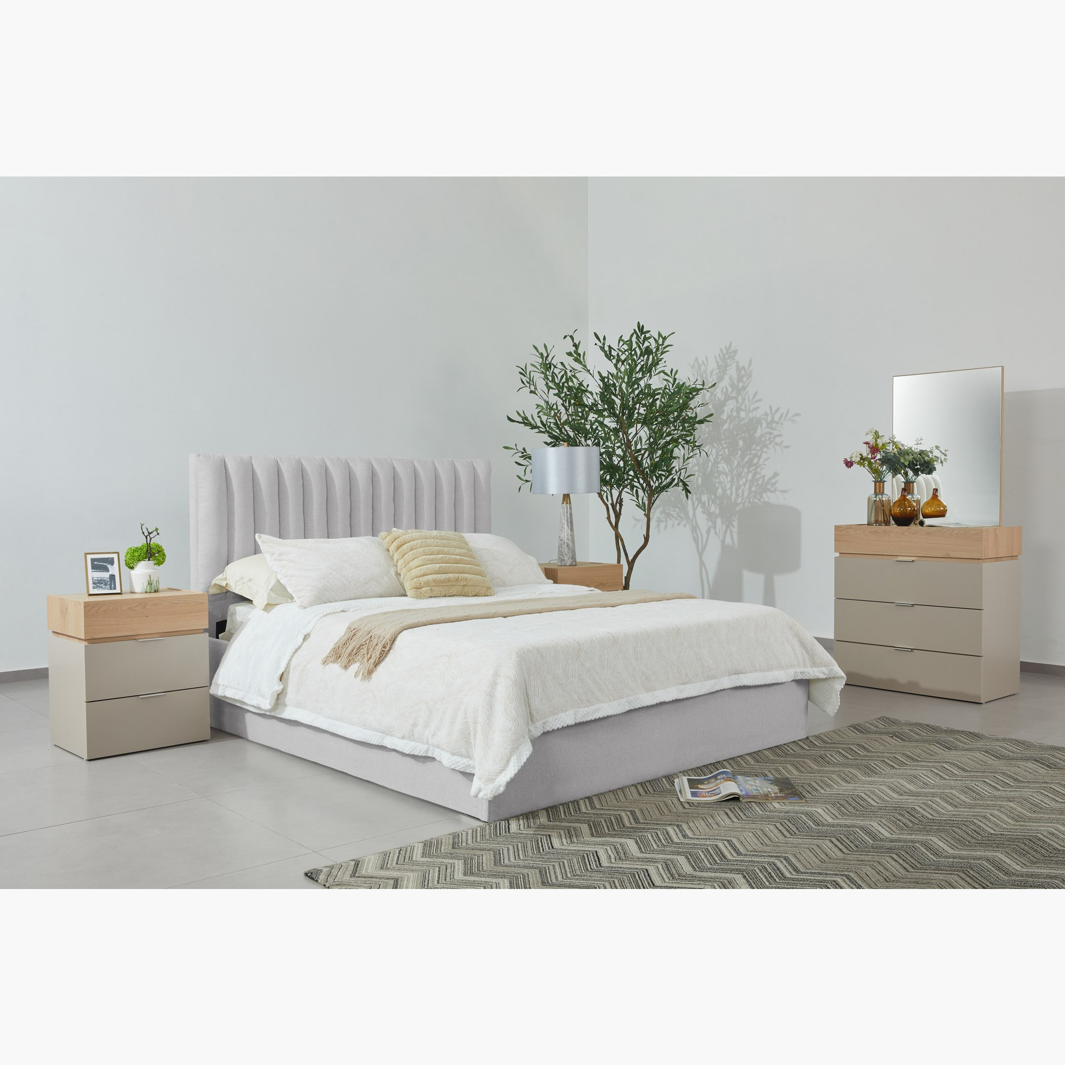 Orion Modena Smart Hydraulic Storage Upholstered Queen Bed - 140x200 cm-hbxbedroom-bedsandbedsets-beds-queen-image-12