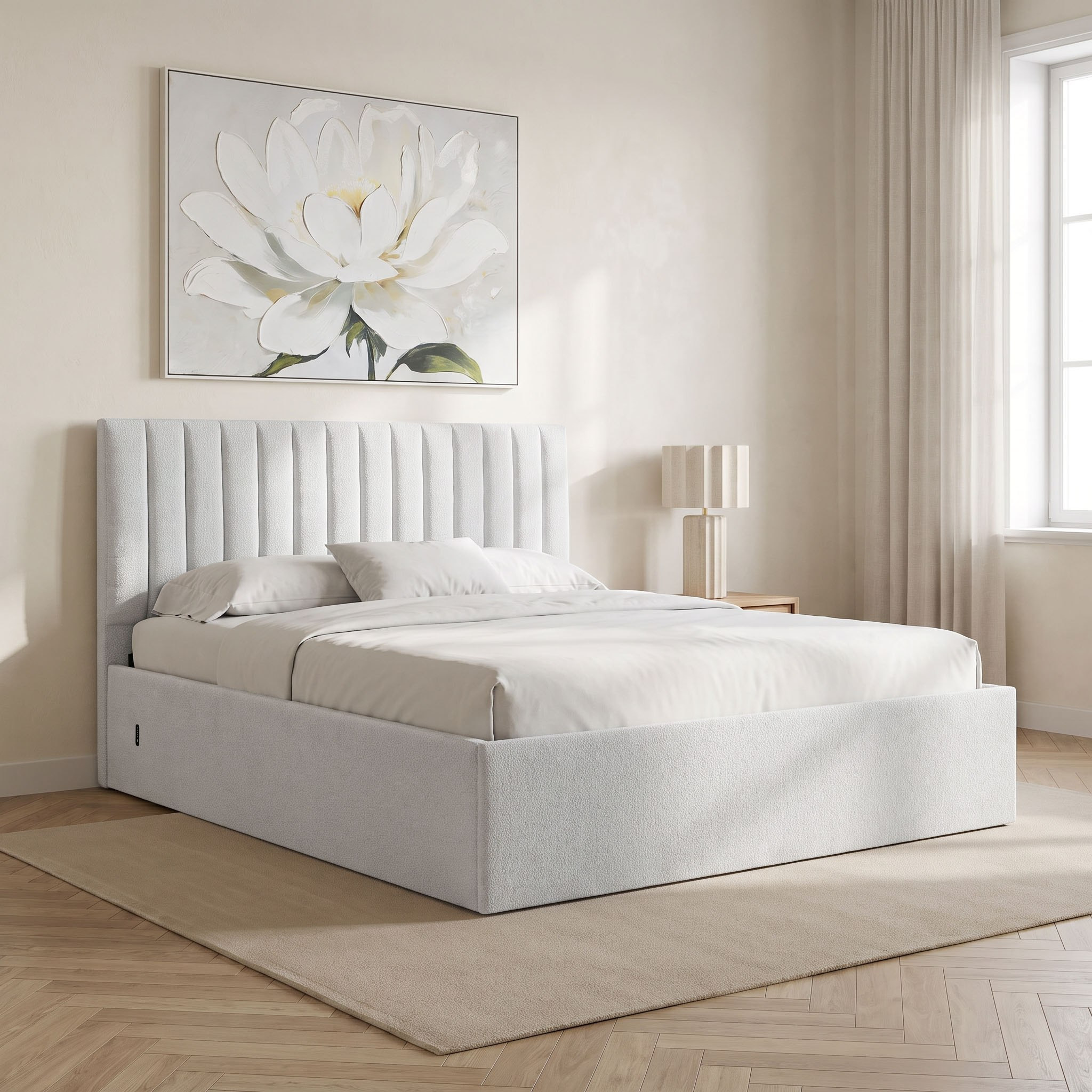 Orion Modena Smart Hydraulic Storage Upholstered King Bed - 180x200 cm-hbxfurniture-bedsandbedsets-beds-king-image-1