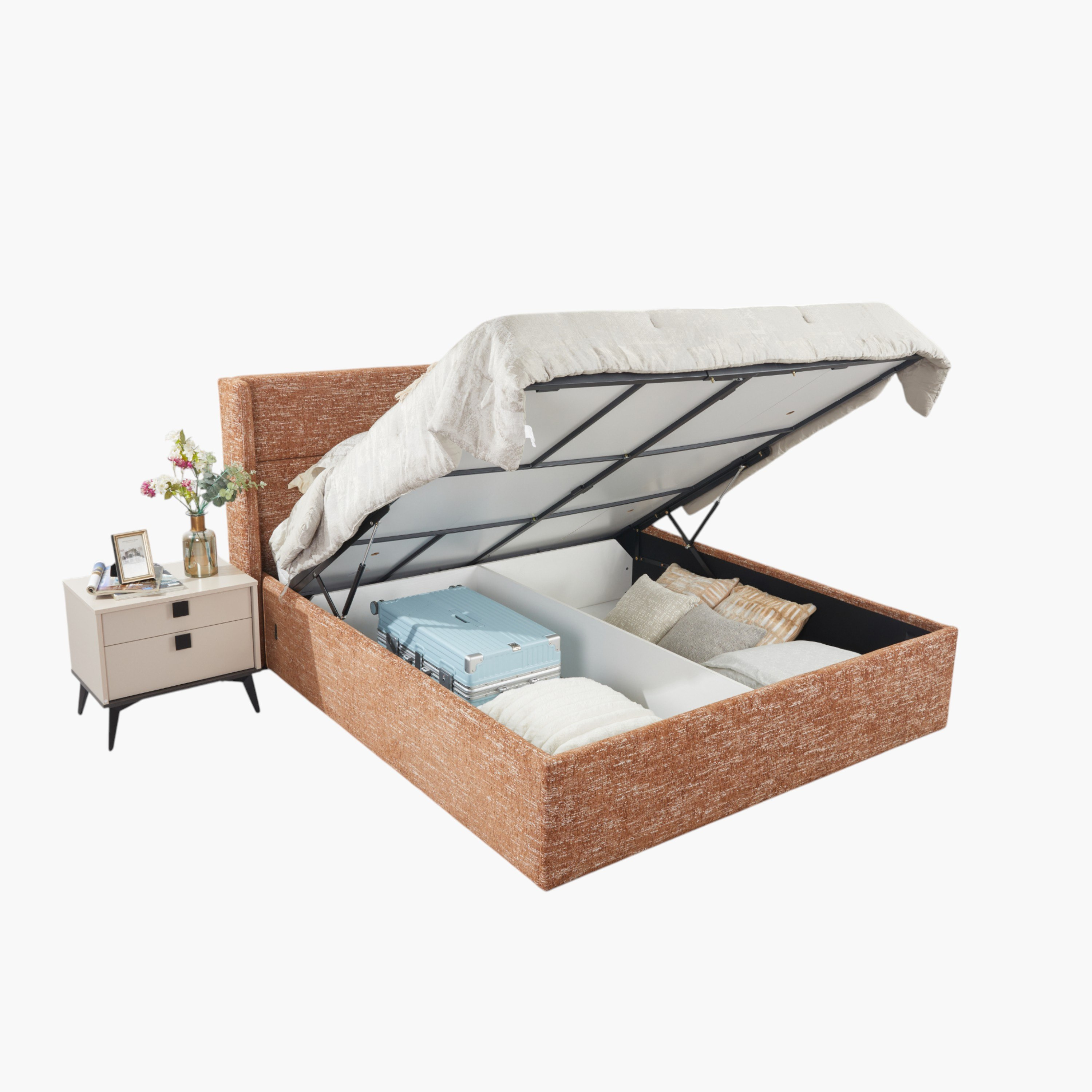 Orro Ray Wing 5-Piece Smart Hydraulic Upholstered King Bedroom Set - 180x200 cm-hbxbedroom-bedsandbedsets-bedroomsets-king-image-4