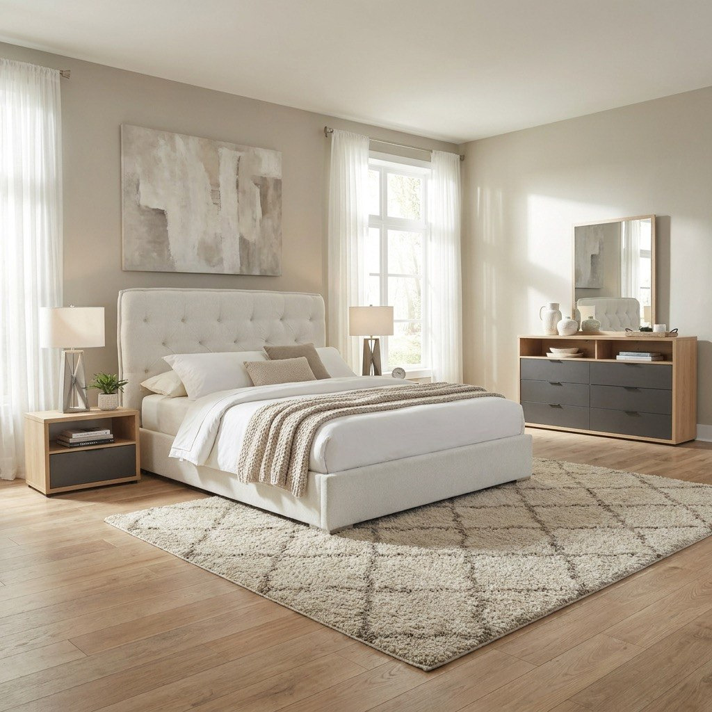 Orion Chester 6-Piece Smart Upholstered King Bedroom Set - 180x200 cm-hbxbedroom-bedsandbedsets-bedroomsets-king-image-2