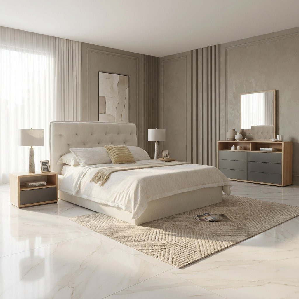 Orion Chester Smart Hydraulic Upholstered 6-Piece Queen Bedroom Set - 160x200 cm-hbxfurniture-bedsandbedsets-bedroomsets-queen-image-1
