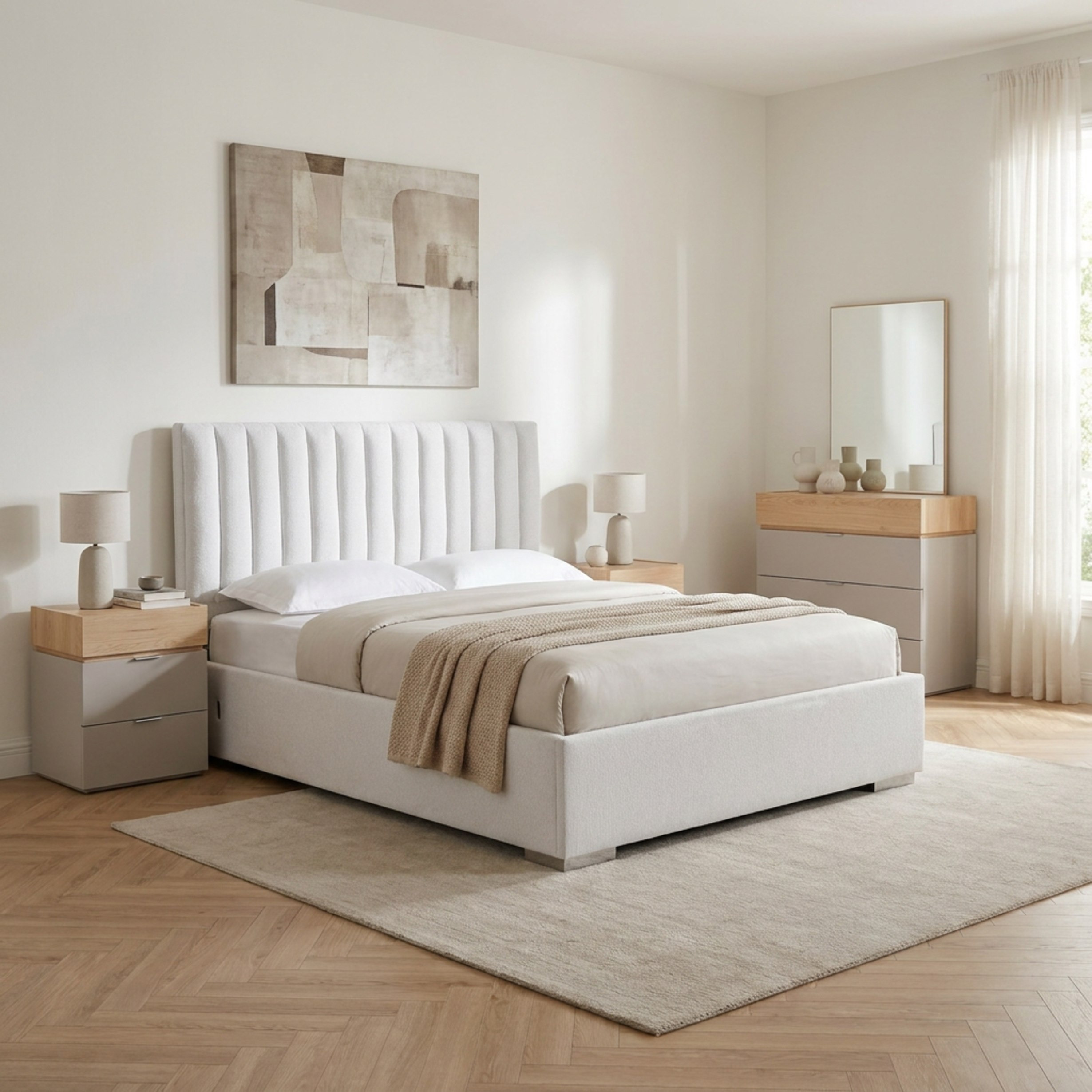Orion Modena Smart Upholstered 6-Piece Queen Bedroom Set - 160x200 cm-hbxfurniture-bedsandbedsets-bedroomsets-queen-image-2
