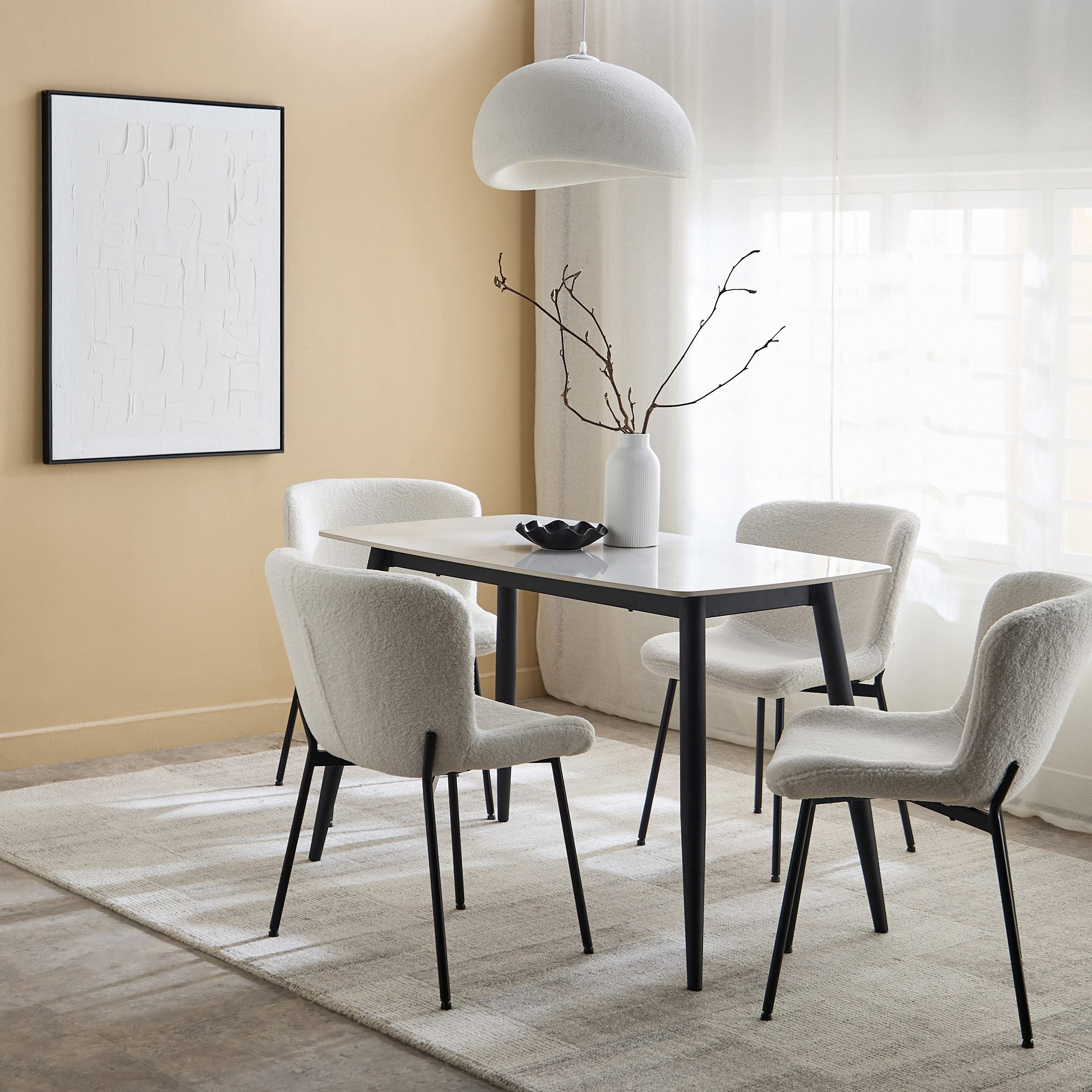 Roma 4-Seater Sintered Stone Top Dining Set Package-hbxdiningroom-diningtablesandsets-diningsets-diningpackages-image-1