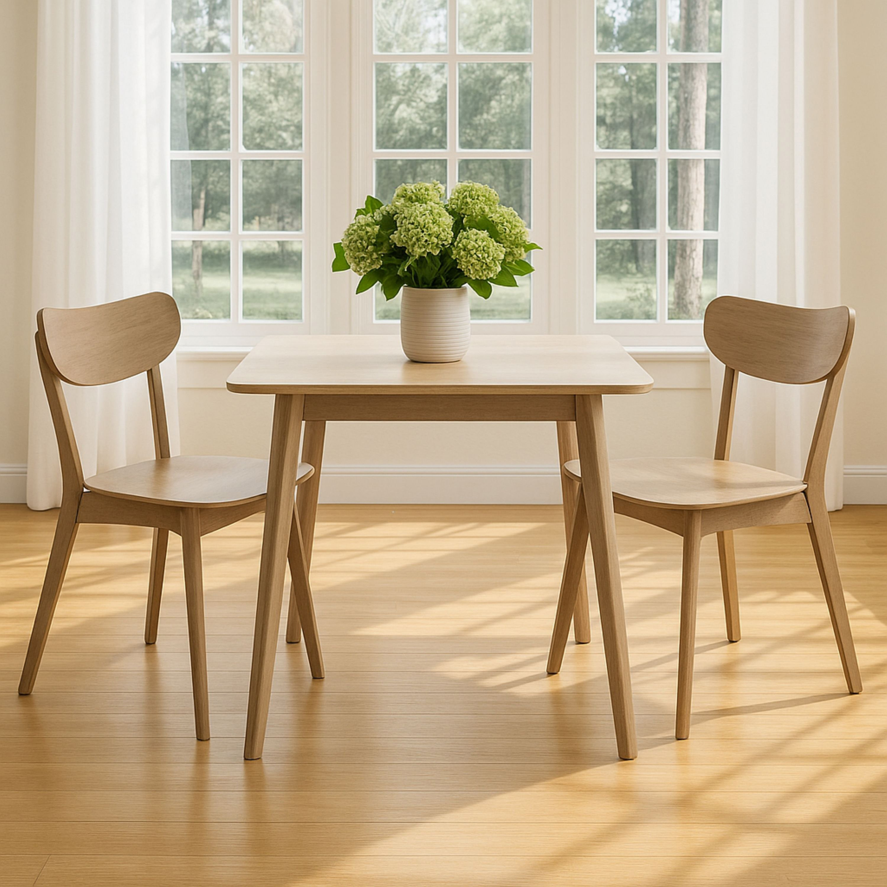 Scandi Luma 2-Seater Square Dining Set-hbxfurniture-diningtablesandsets-diningsets-twoseater-image-1