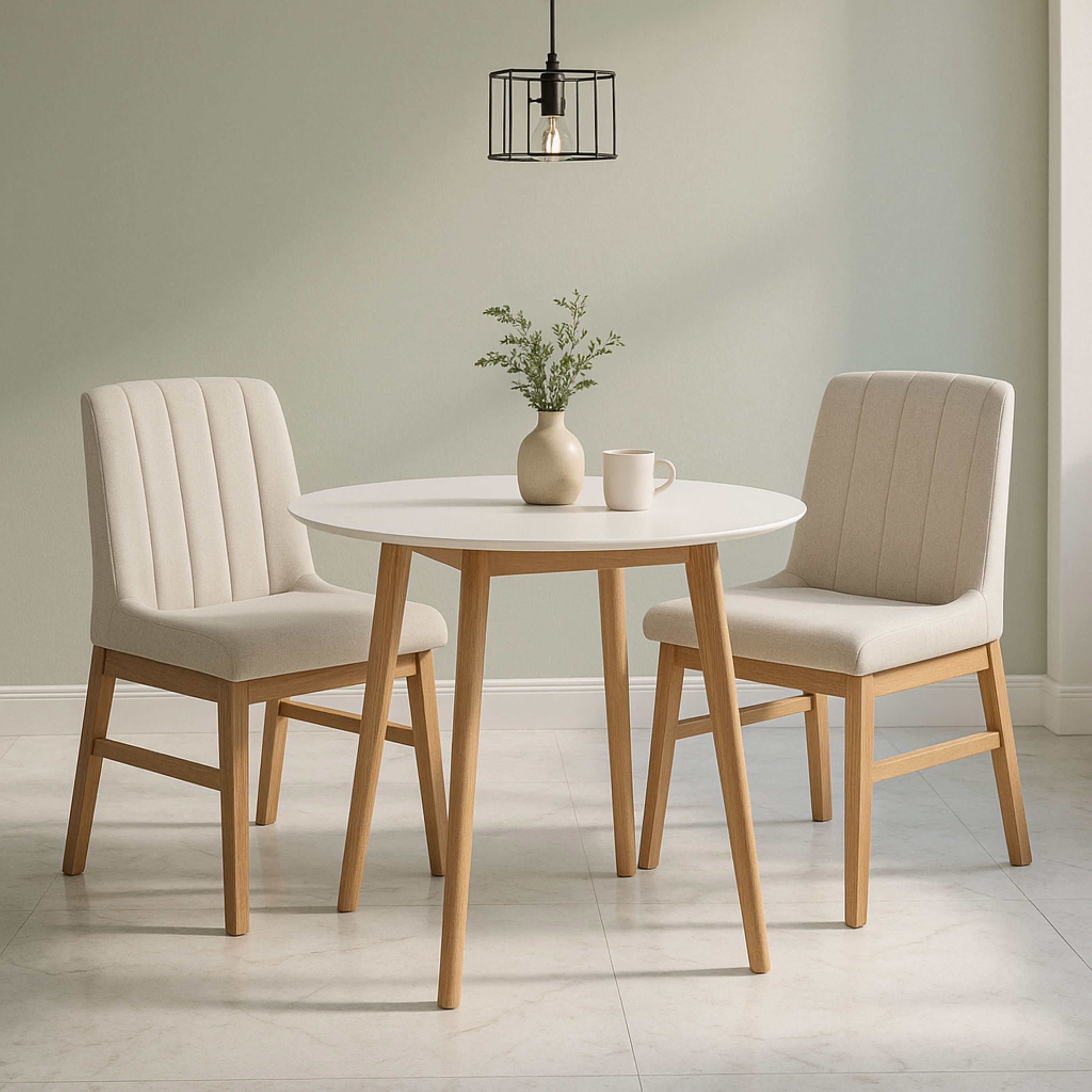 Scandi Caspian 2-Seater Round Dining Set-hbxfurniture-diningtablesandsets-diningsets-twoseater-image-1