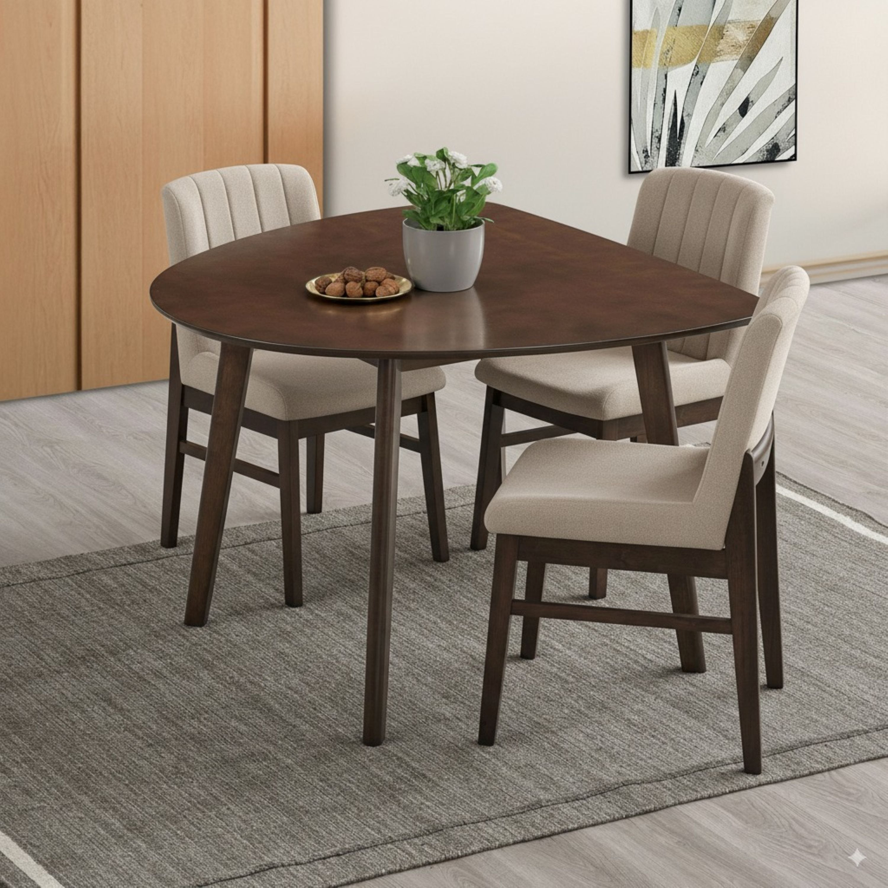 Scandi Caspian 3-Seater Dining Set-hbxfurniture-diningtablesandsets-diningsets-twoseater-image-1