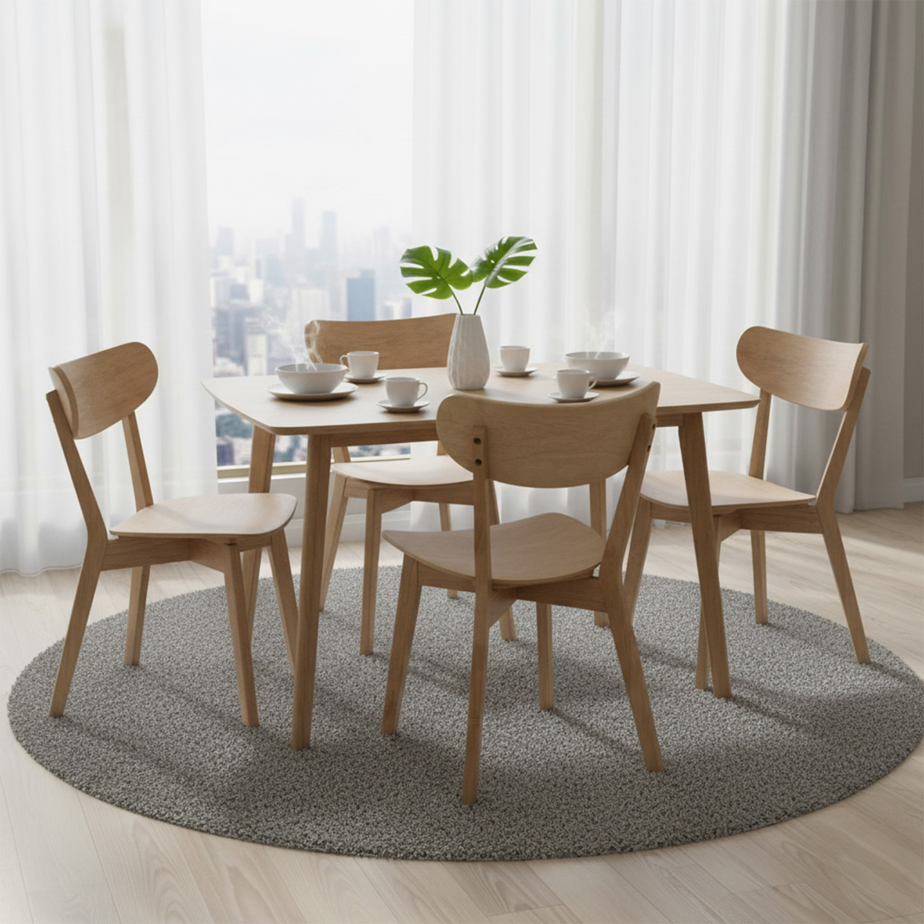 Scandi Luma 4-Seater Dining Set-hbxdiningroom-diningtablesandsets-diningsets-diningpackages-image-1