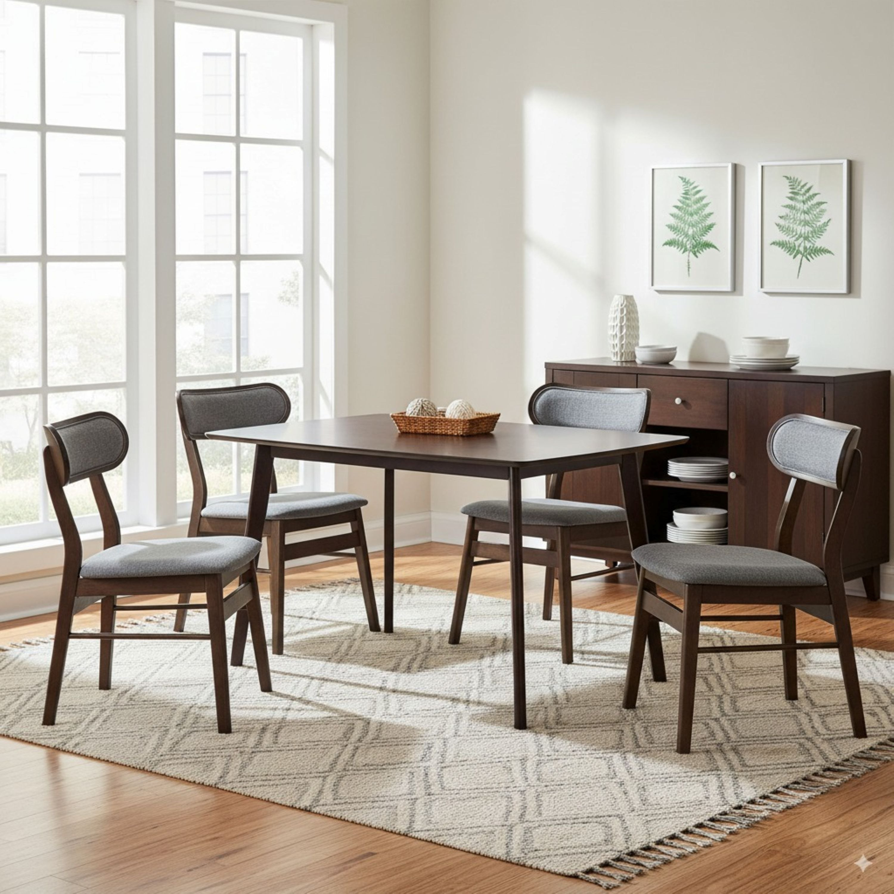 Scandi Nordi 4-Seater Dining Set-hbxdiningroom-diningtablesandsets-diningsets-diningpackages-image-1
