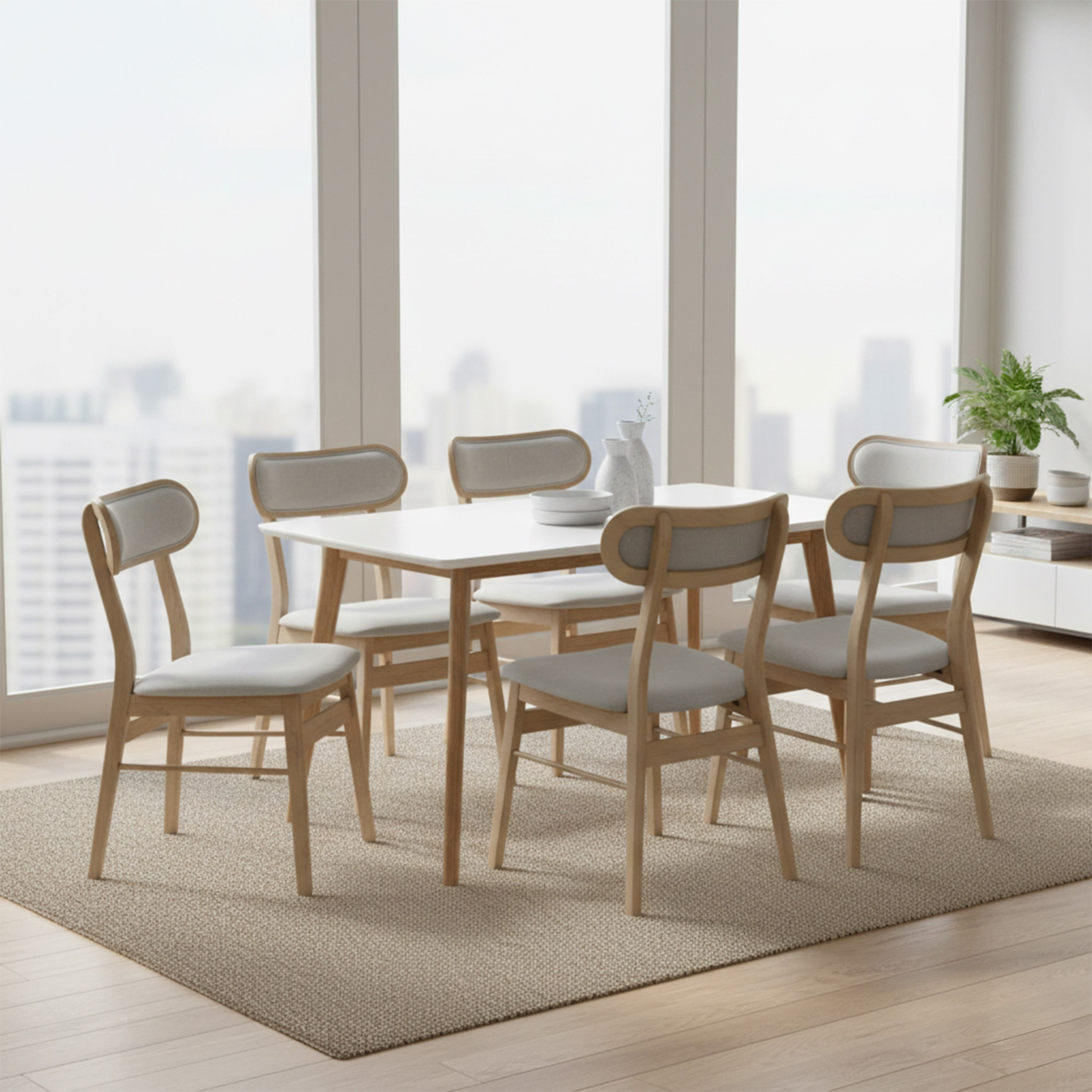 Scandi Nordi 6-Seater Dining Set-hbxdiningroom-diningtablesandsets-diningsets-diningpackages-image-1