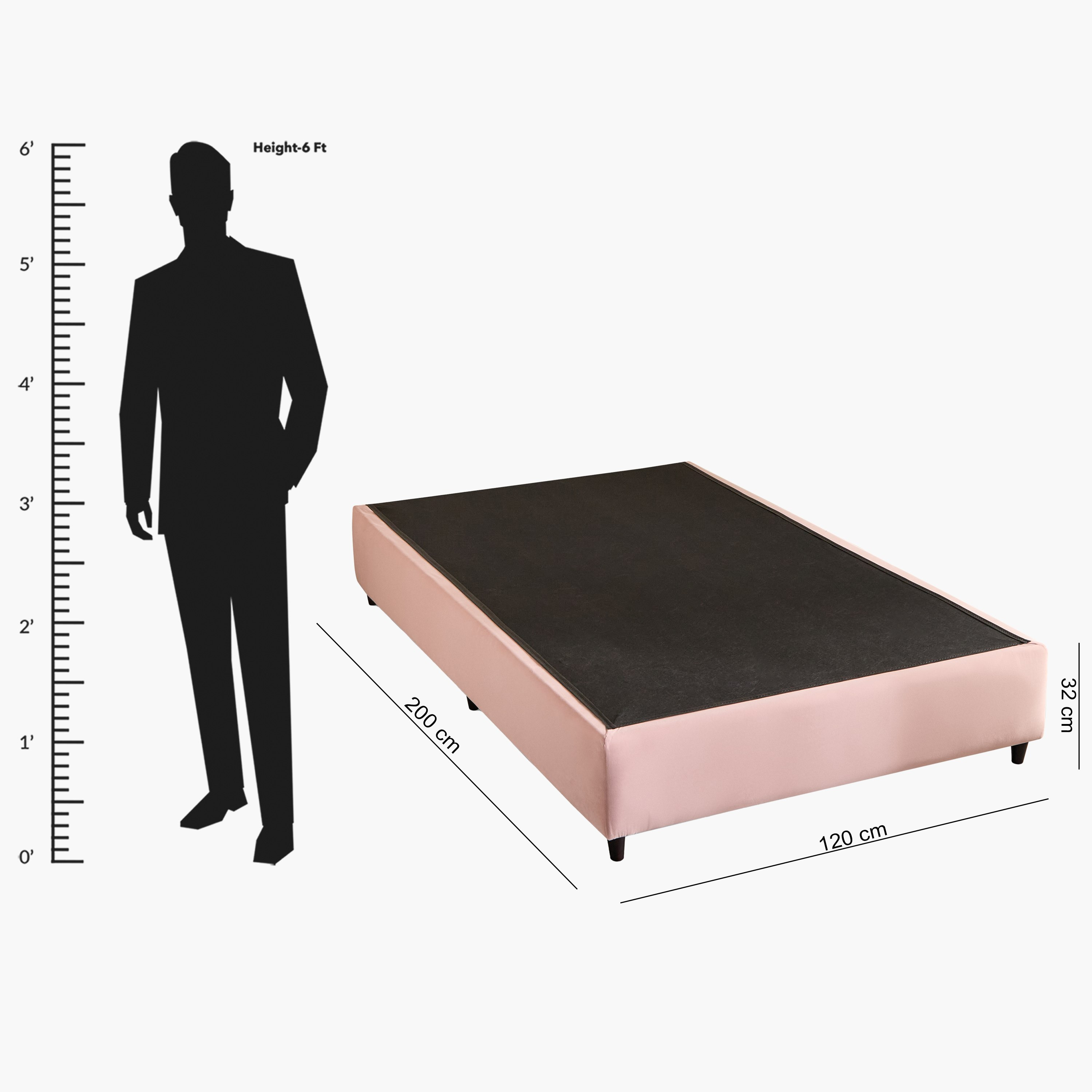Ivory Hopper Upholstered Single Bed - 90x200 cm-hbxkidsandyouth-bedsandbedsets-beds-single-image-14