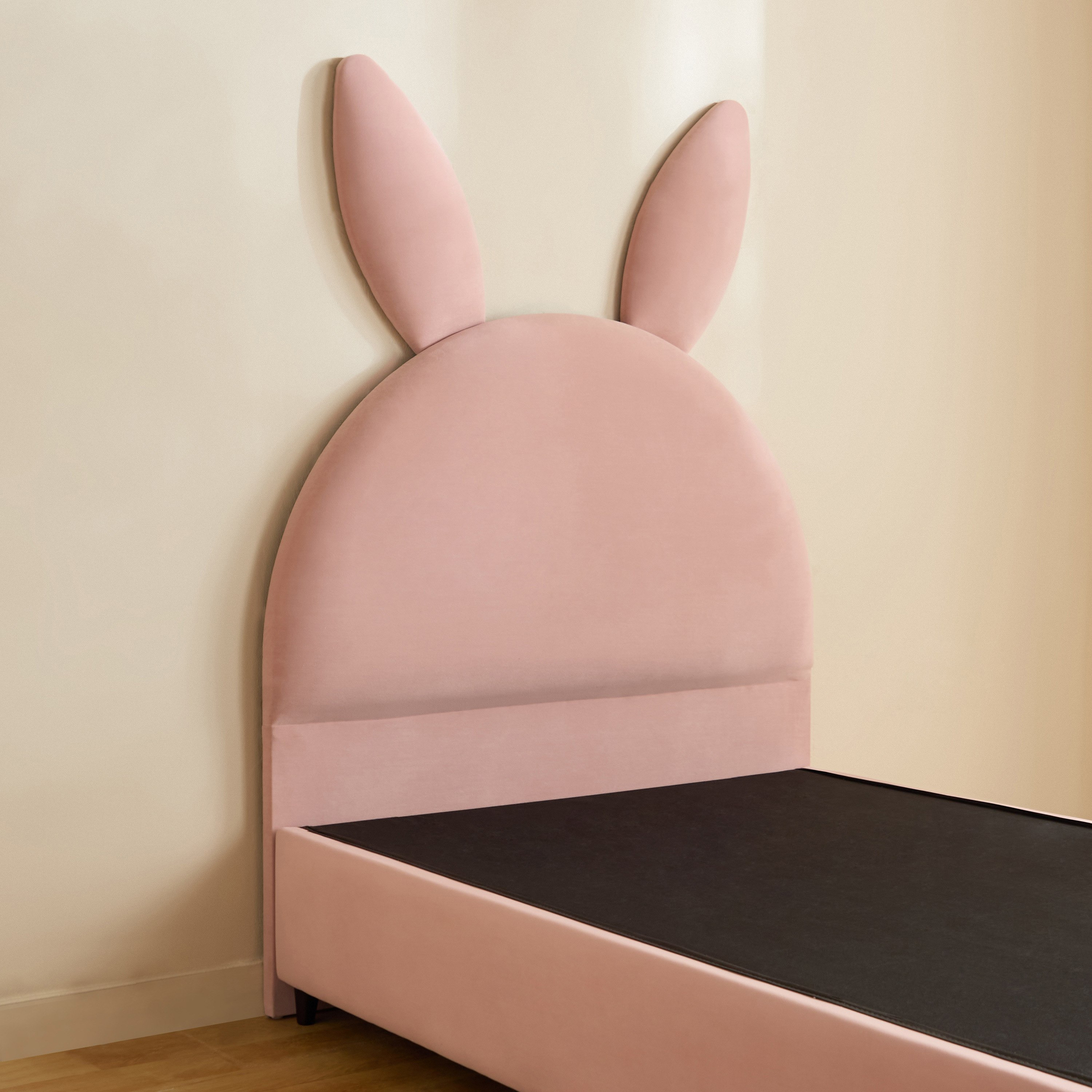 Ivory Hopper Upholstered Single Bed - 90x200 cm-hbxkidsandyouth-bedsandbedsets-beds-single-image-2