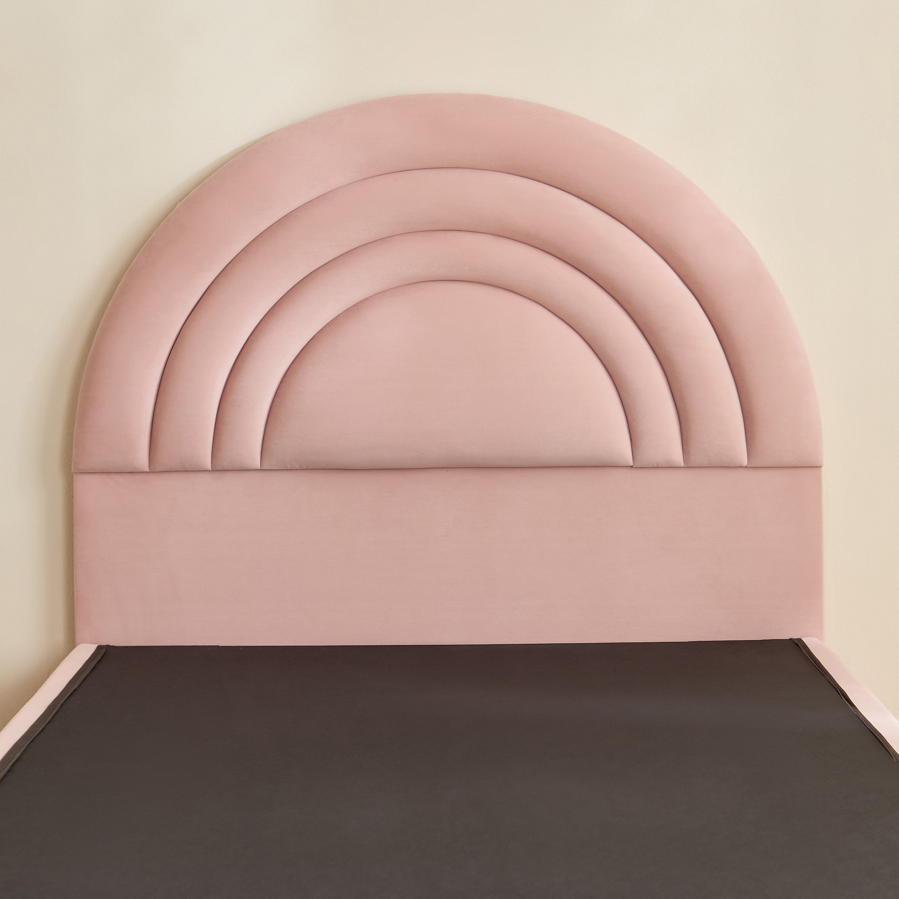 Ivory Crescent Upholstered Single Bed - 90x200 cm-hbxkidsandyouth-bedsandbedsets-beds-single-image-7