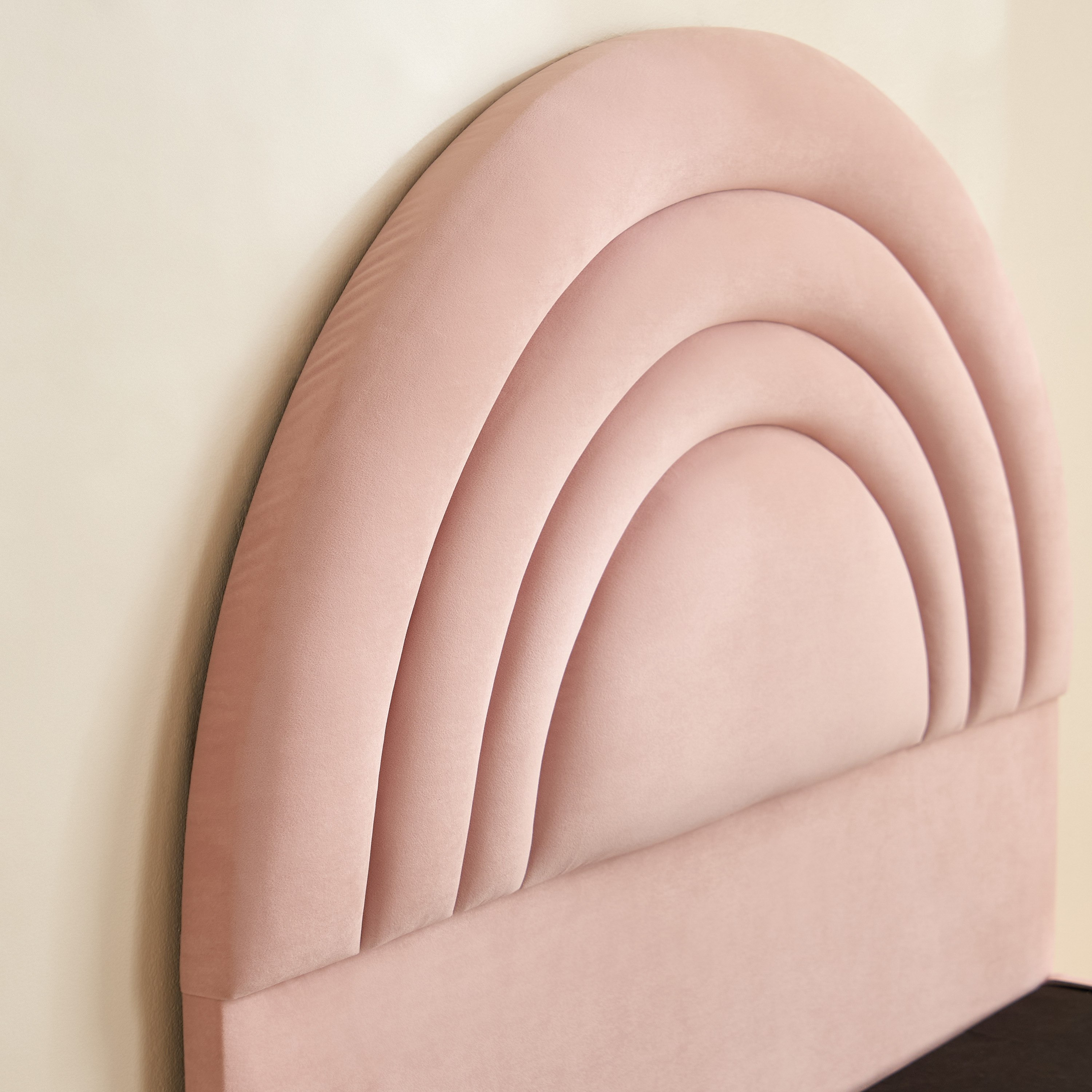 Ivory Crescent Upholstered Twin Bed - 120x200 cm-hbxbedroom-bedsandbedsets-upholsteredbeds-twin-image-9
