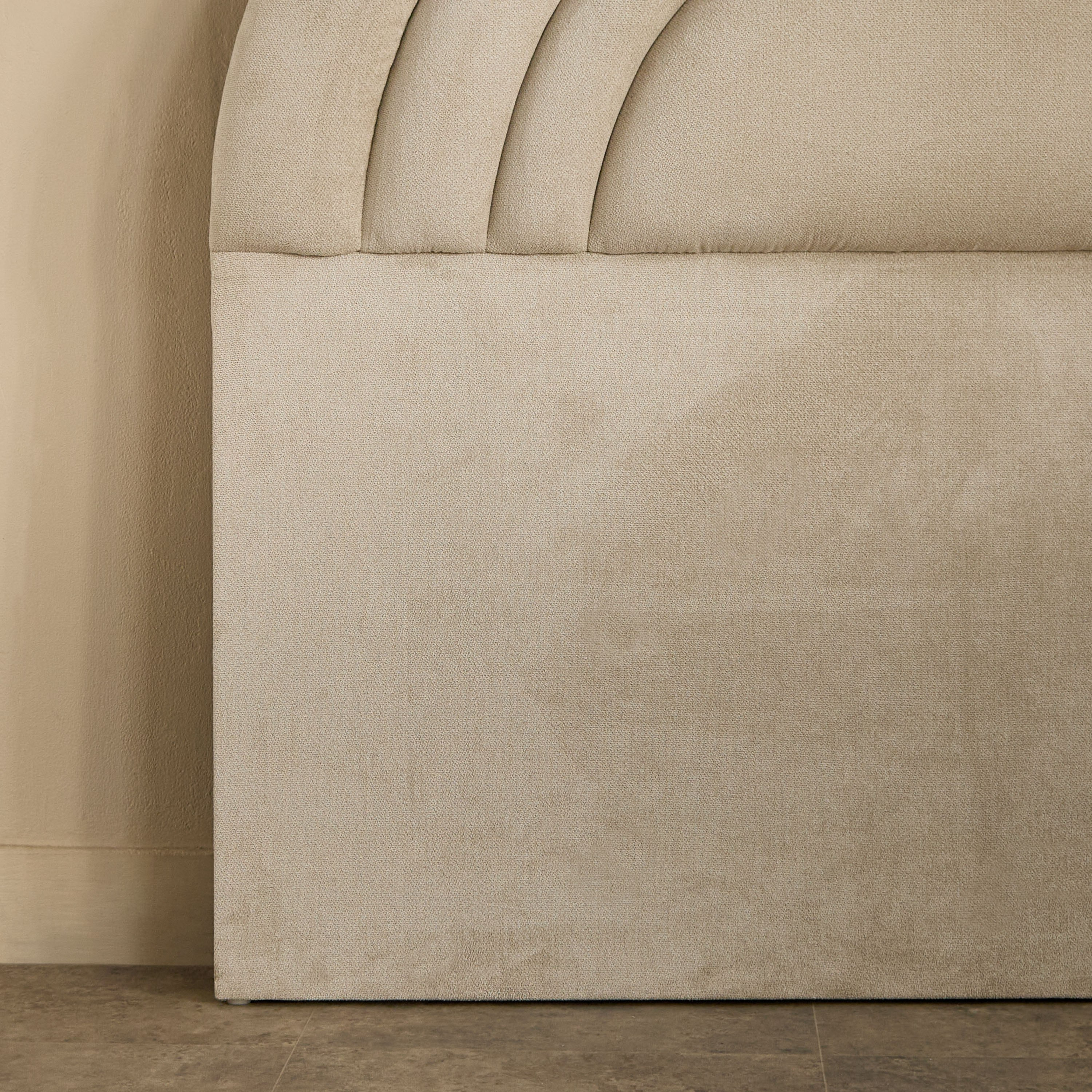Ivory Crescent Upholstered Single Bed - 90x200 cm-hbxkidsandyouth-bedsandbedsets-beds-single-image-10