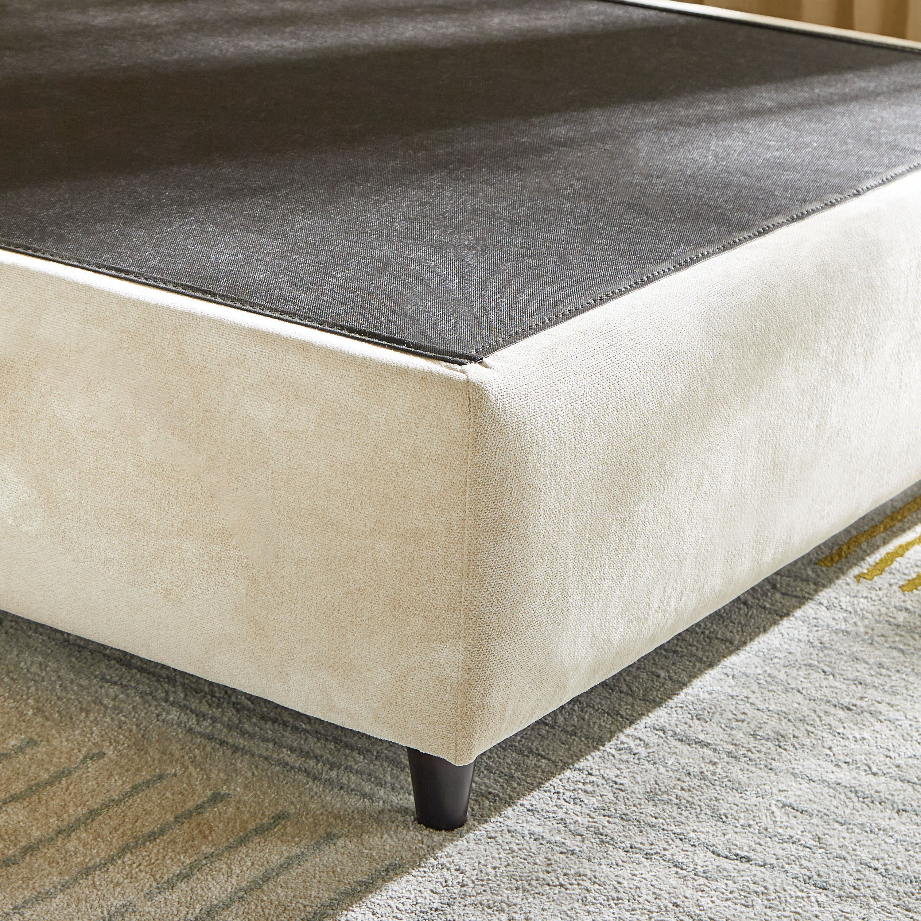 Ivory Clara Upholstered Single Bed - 90x200 cm-hbxkidsandyouth-bedsandbedsets-beds-single-image-4