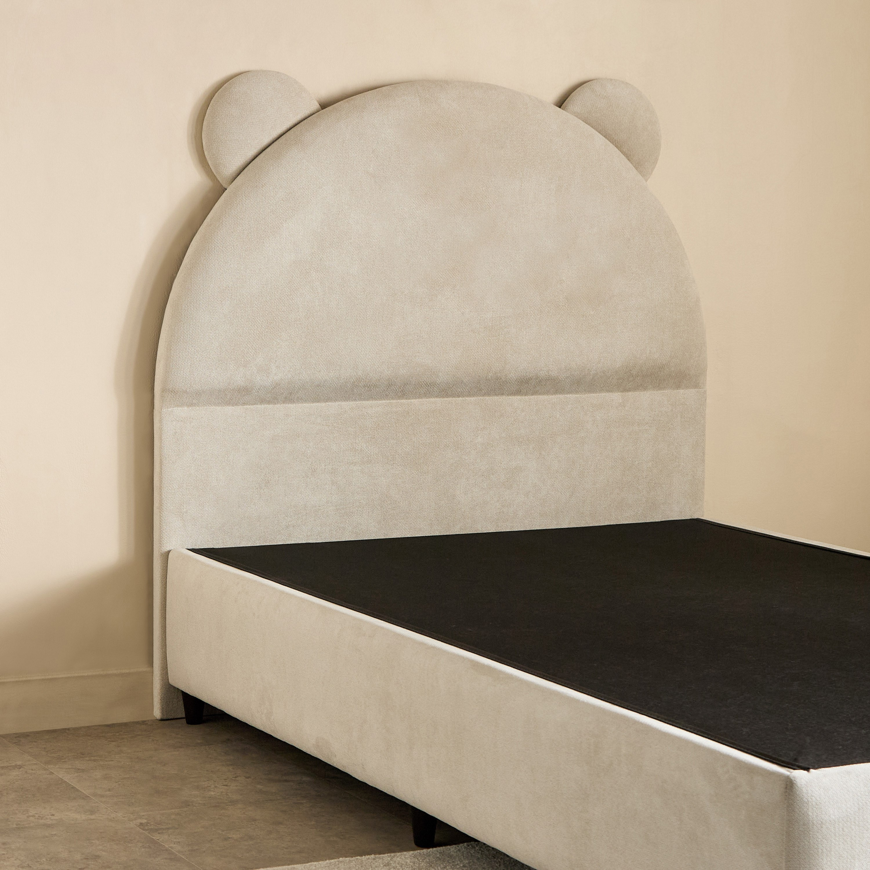 Ivory Clara Upholstered Single Bed - 90x200 cm-hbxkidsandyouth-bedsandbedsets-beds-single-image-6