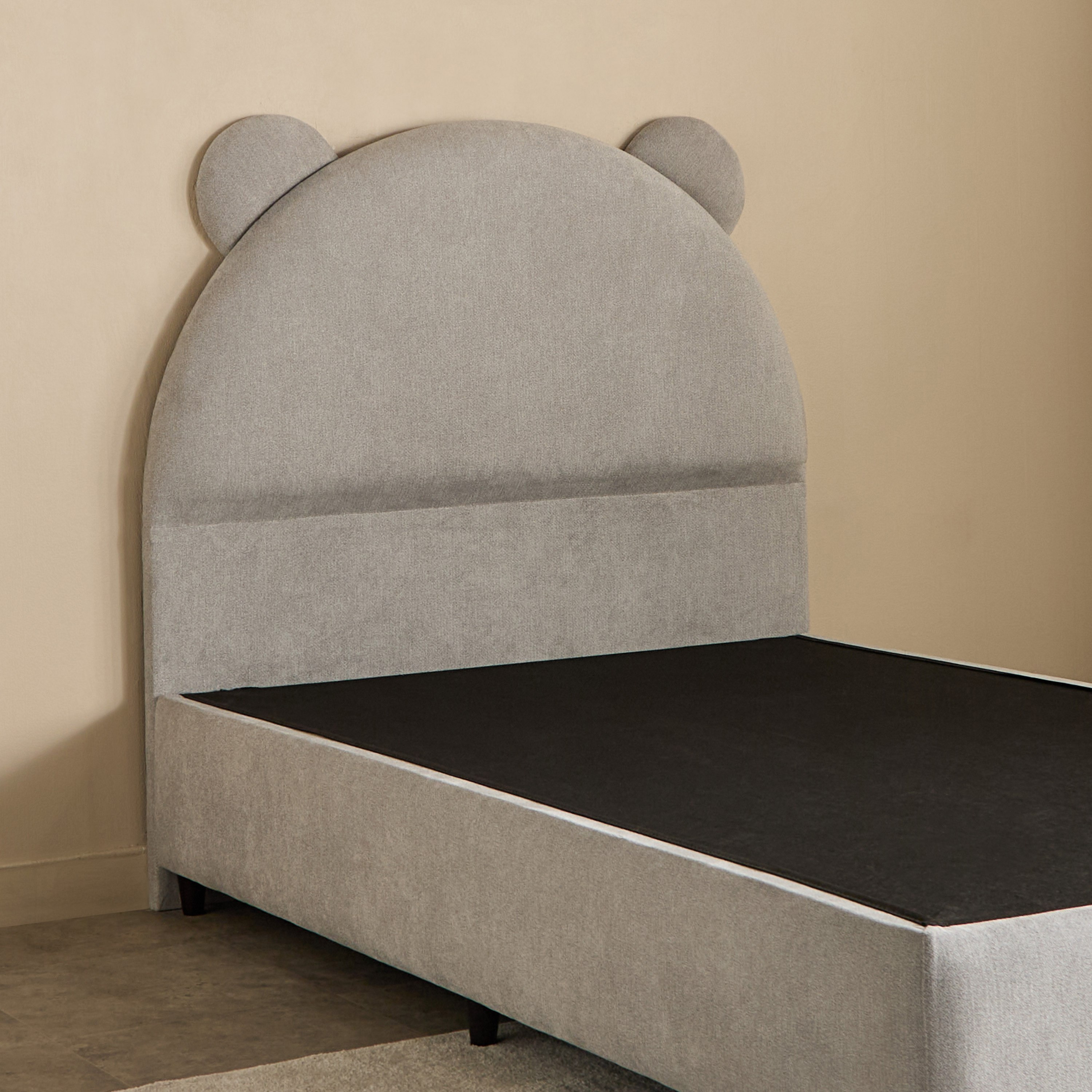 Ivory Clara Upholstered Single Bed - 90x200 cm-hbxkidsandyouth-bedsandbedsets-beds-single-image-6