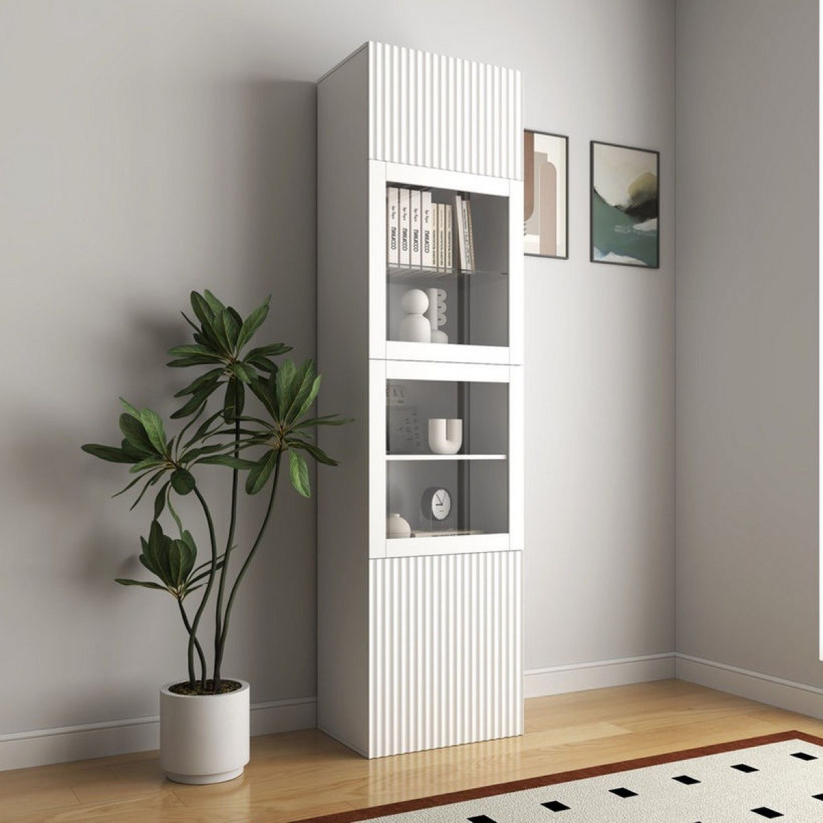 Riva Arena 3-Piece High Media Unit with 2.3 and 1.3 Meter Tall Display Storage Cabinet-hbxlivingroom-mediaunitsandstorage-tvunits-image-2