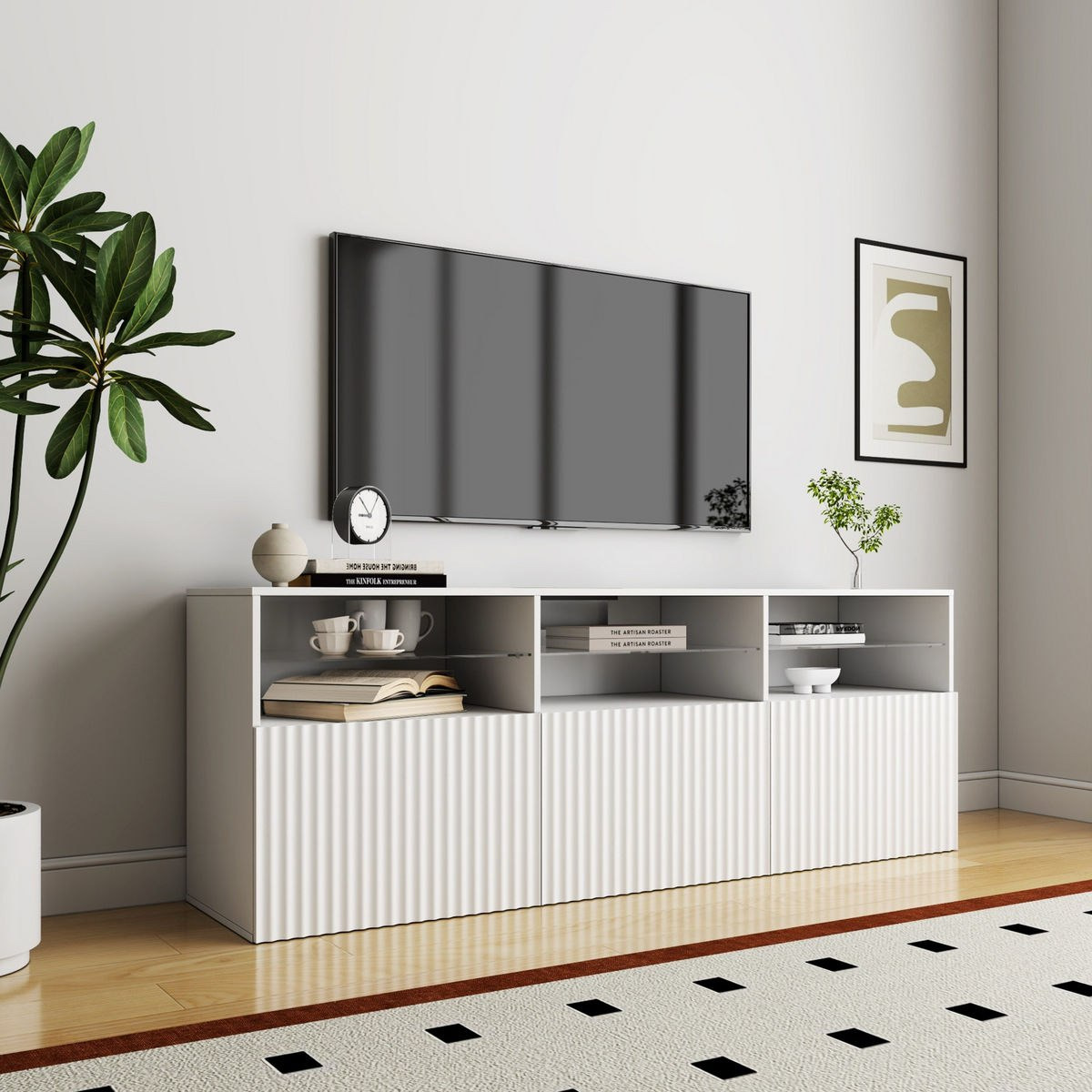 Riva Arena 3-Piece High Media Unit with 2.3 and 1.3 Meter Tall Display Storage Cabinet-hbxlivingroom-mediaunitsandstorage-tvunits-image-6