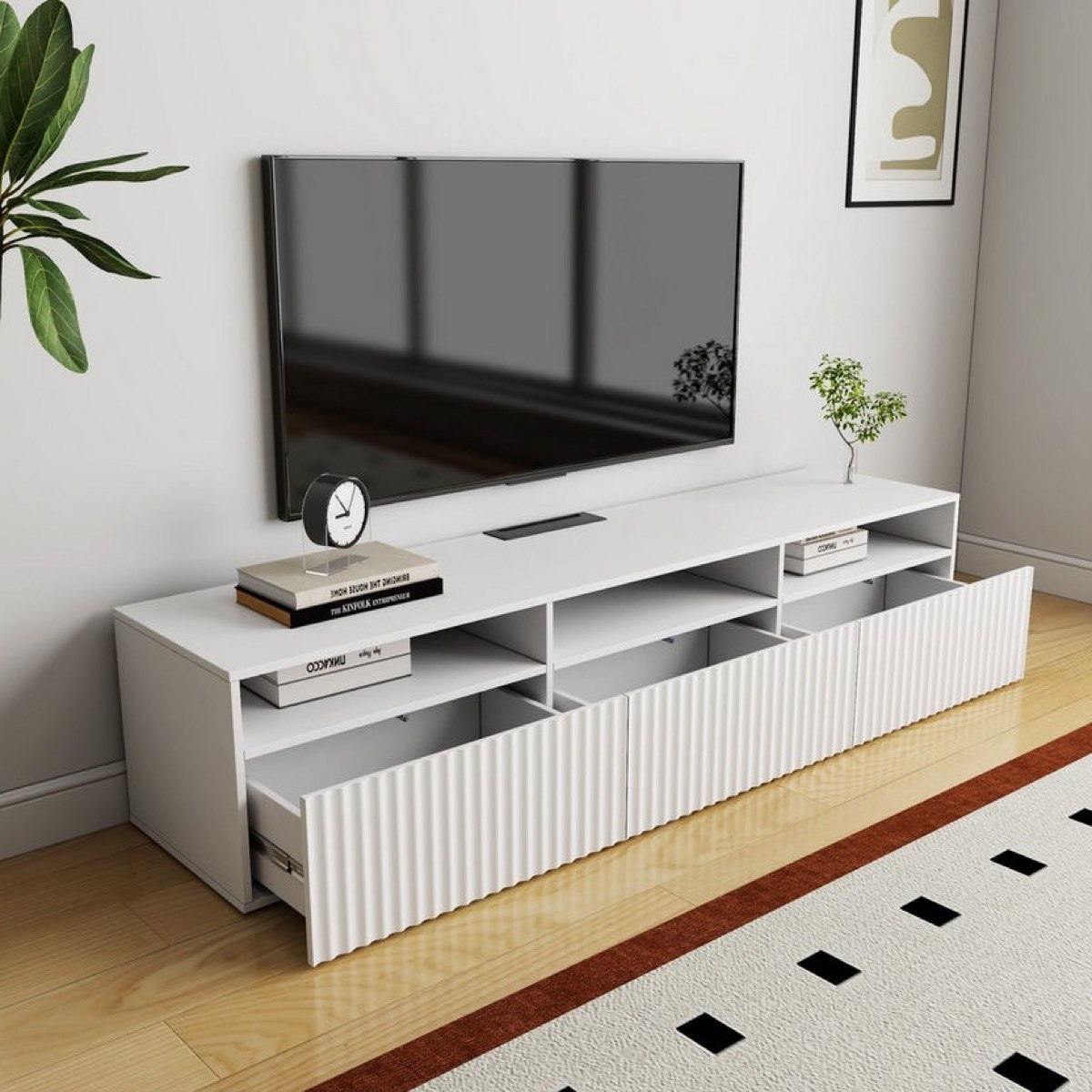 Riva 3-Piece Media Unit with 2.3 and 1.3 Meter Tall Display Storage Cabinet-hbxlivingroom-mediaunitsandstorage-tvunits-image-5