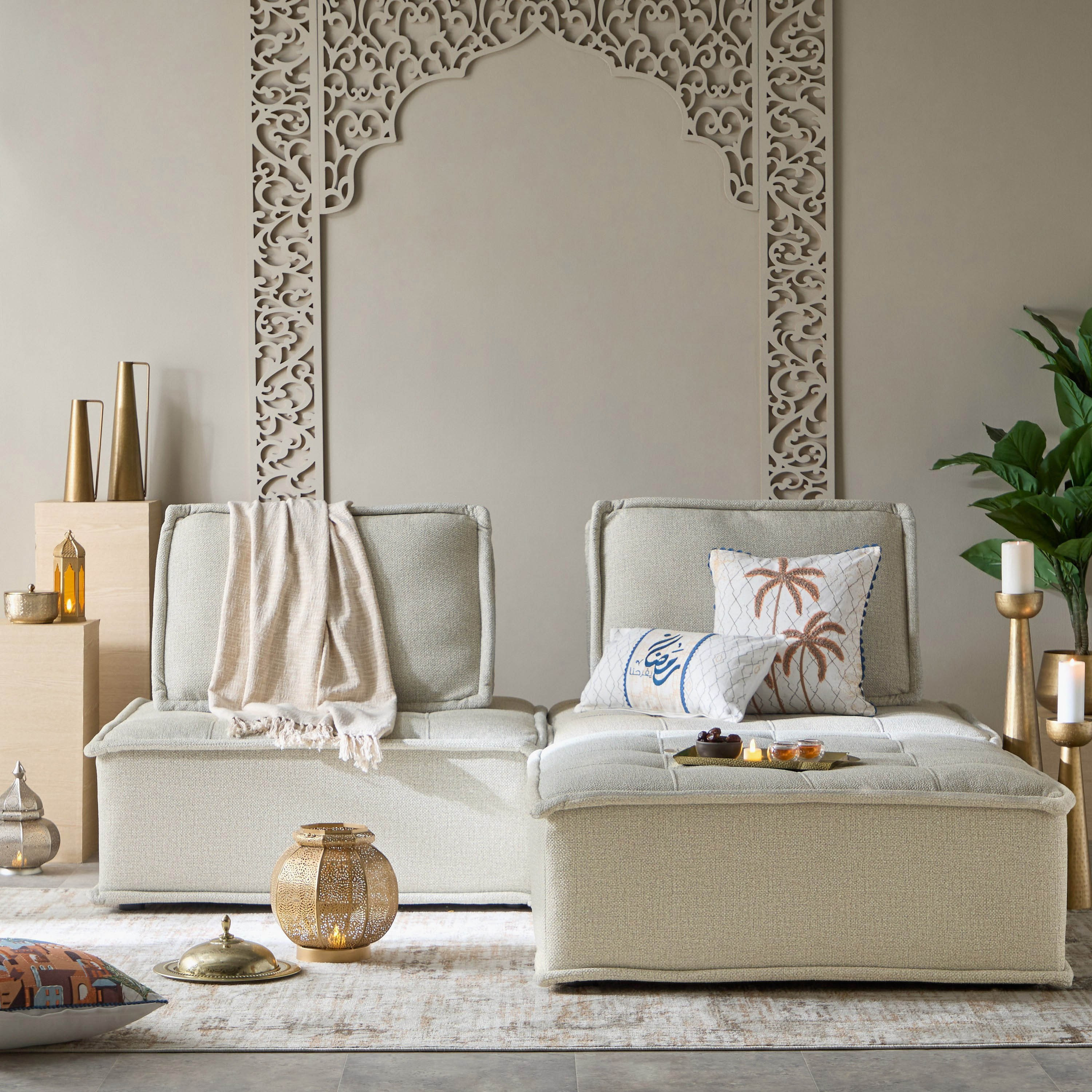 Zabilla 2-Seater Corner Fabric Majlis Sofa-hbxlivingroom-sofasandarmchairs-modularsofas-image-1