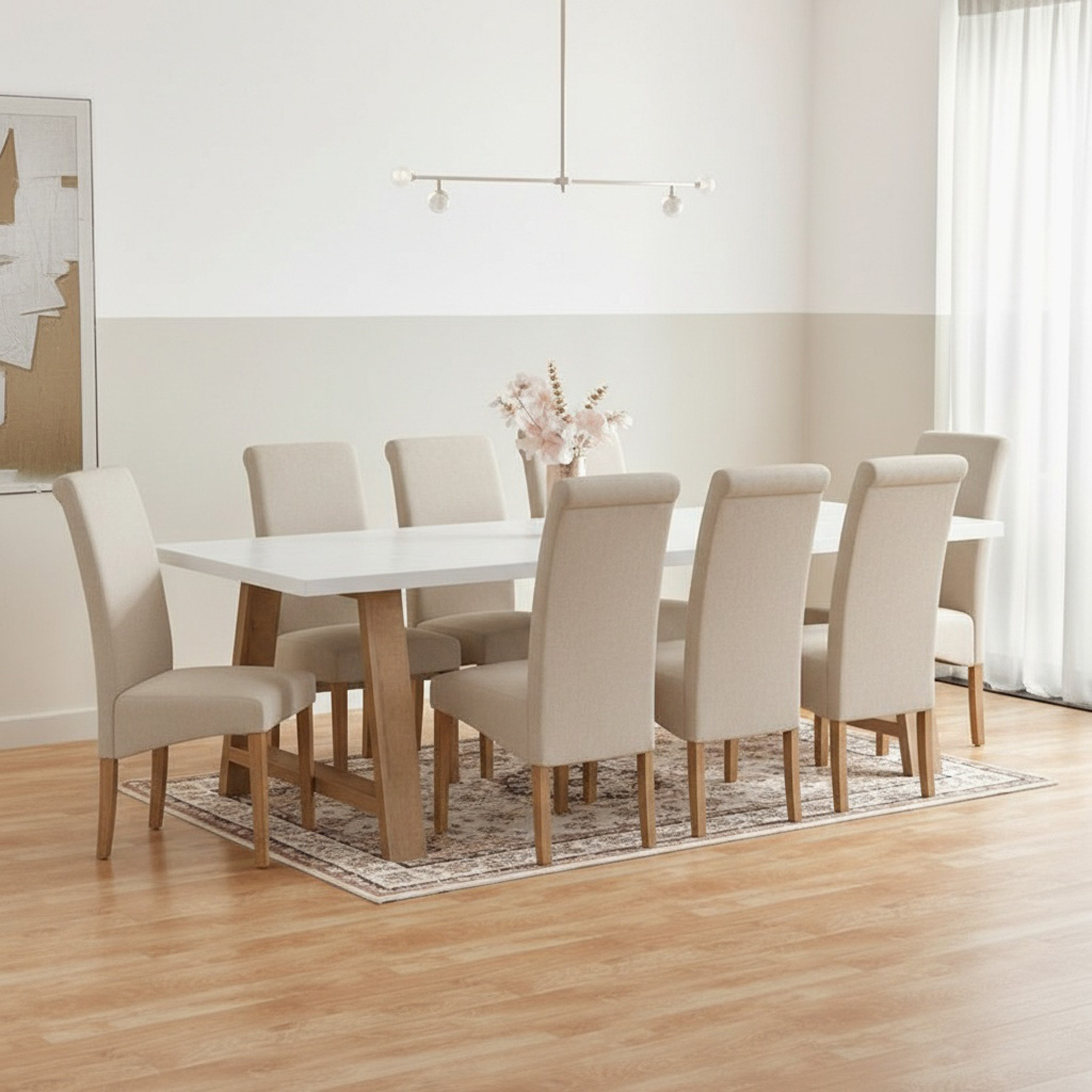 Movo Cambridge 8-Seater Dining Set-hbxfurniture-diningtablesandsets-diningsets-eightseater-image-1