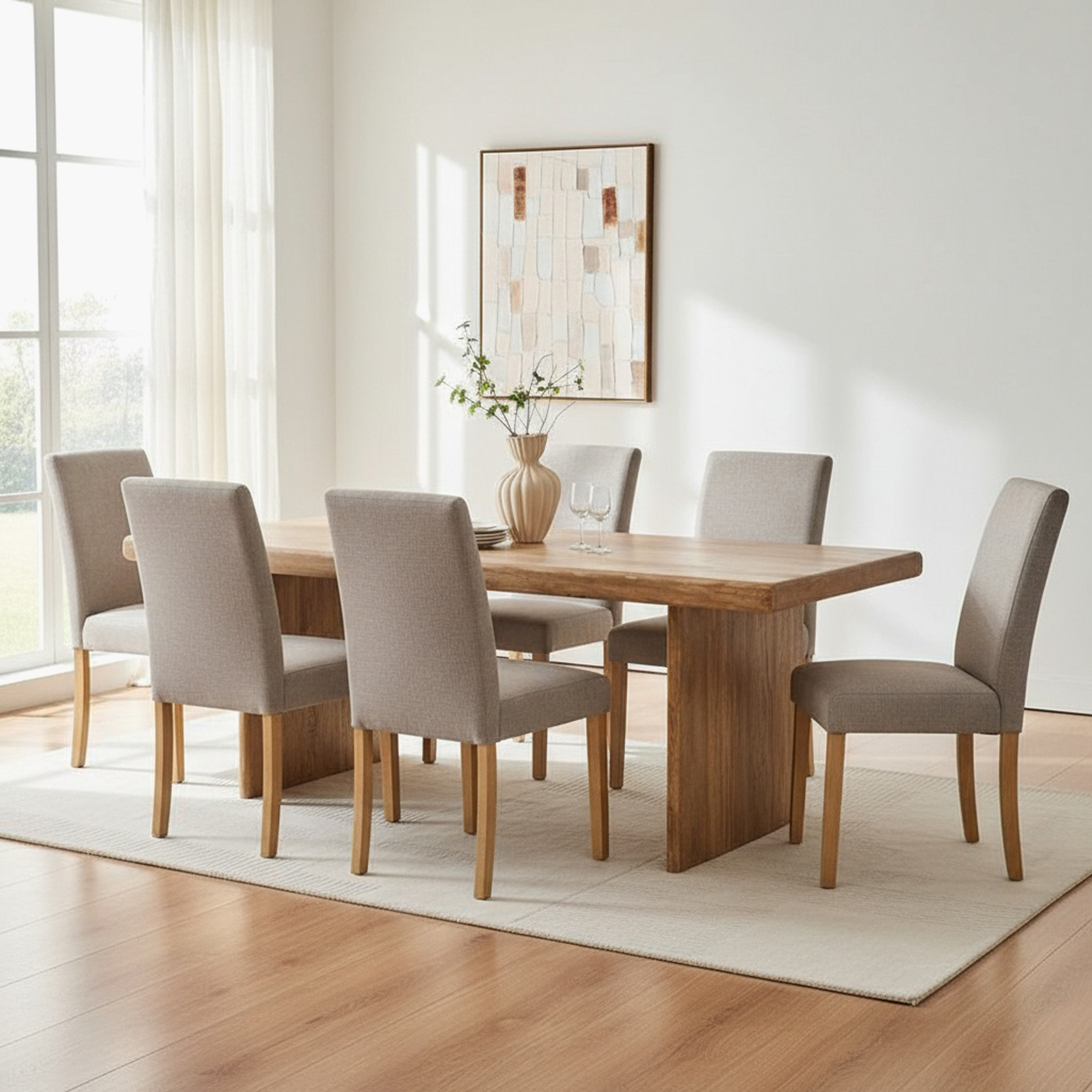 Cavon Clayton 6-Seater Solid Wood Dining Set-hbxdiningroom-diningtablesandsets-diningsets-diningpackages-image-1