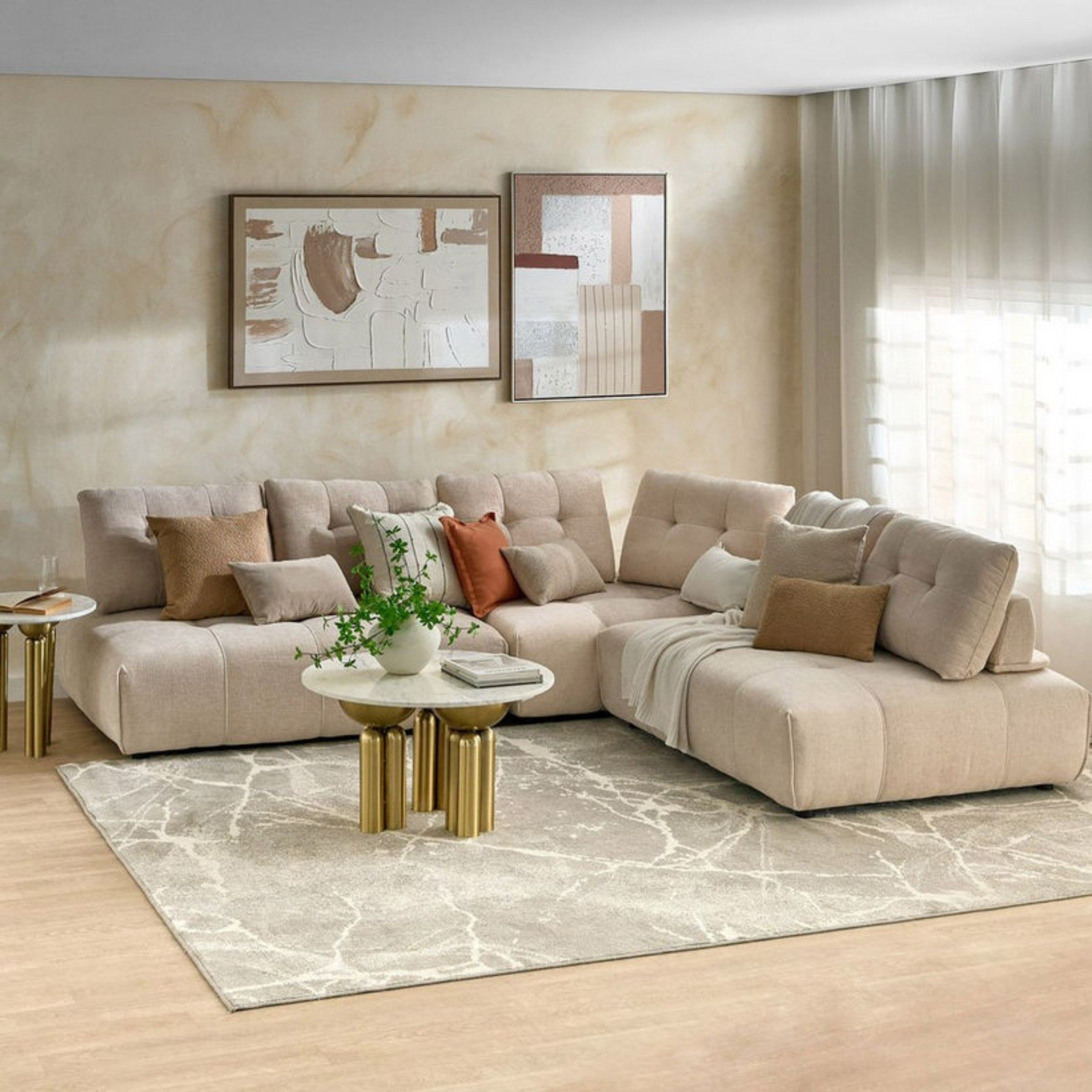 Nasma 6-Seater Fabric Corner Majlis Sofa-hbxfurniture-modular-modularsofas-image-1
