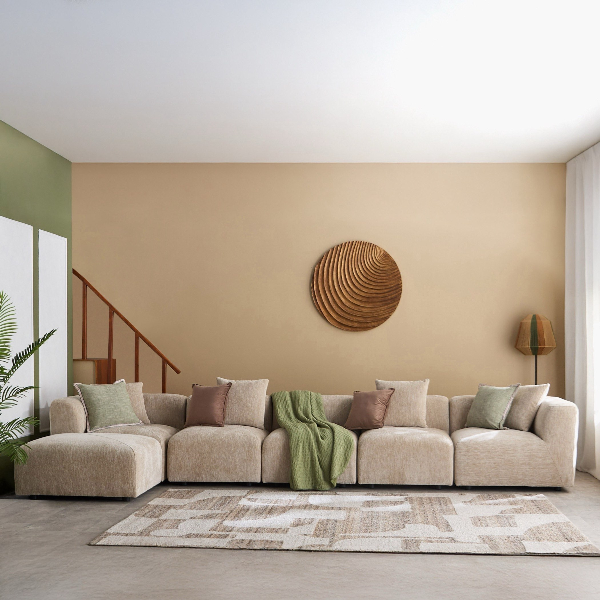 Kyoto NXT 6-Seater Left Corner Fabric Sofa with Ottoman-hbxlivingroom-sofasandarmchairs-modularsofas-image-1