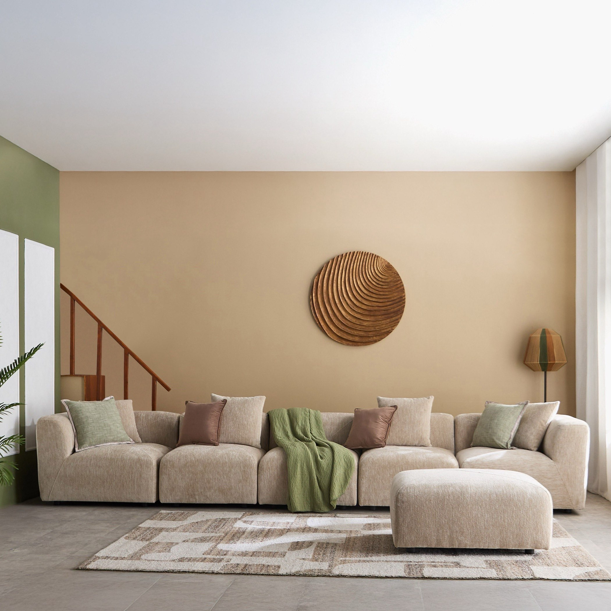 Kyoto NXT 6-Seater Fabric Sofa with Ottoman-hbxlivingroom-sofasandarmchairs-modularsofas-image-1