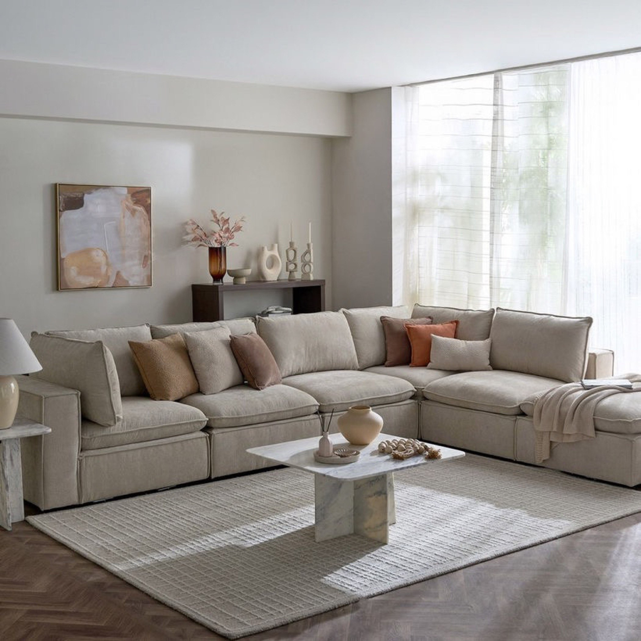 Omaha NXT 6-Seater Corner Fabric Sofa with Ottoman-hbxlivingroom-sofasandarmchairs-modularsofas-image-1