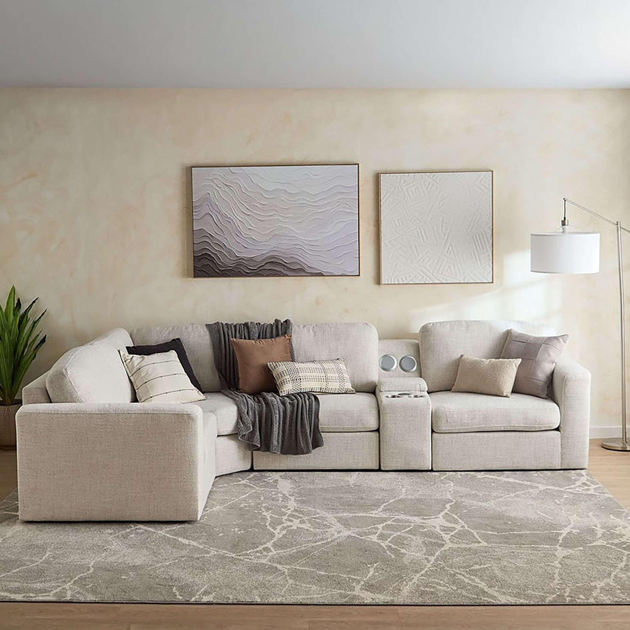 Imodular NXT 4-Seater Left Corner Fabric Sofa with Storage Console-hbxlivingroom-sofasandarmchairs-modularsofas-image-1