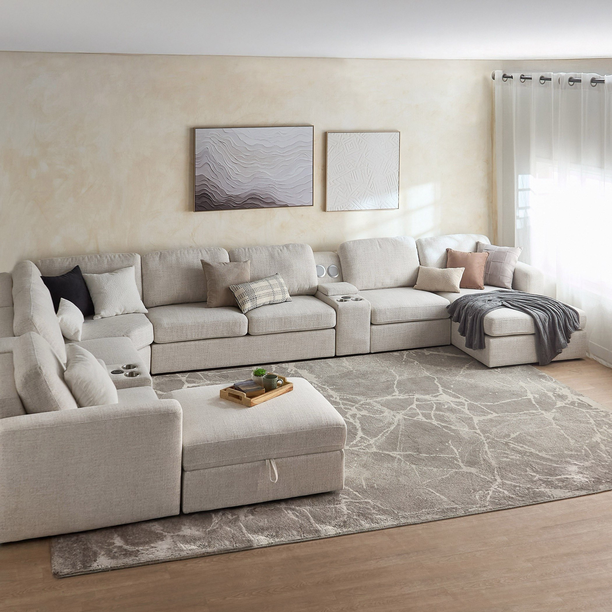 Imodular NXT 9-Seater Left Corner Fabric Sofa with Ottoman and Storage Console-hbxlivingroom-sofasandarmchairs-modularsofas-image-1