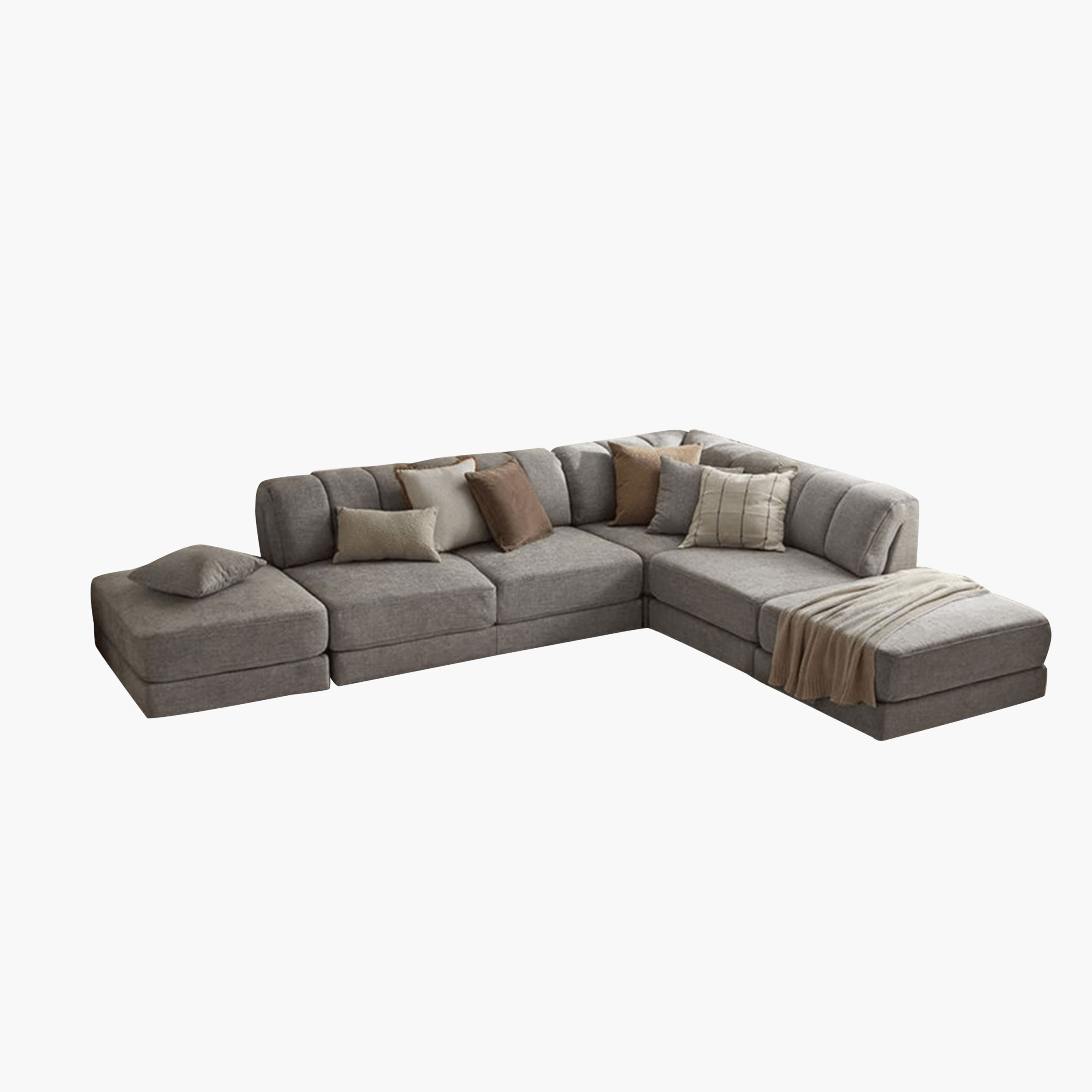 Skive 6-Seater Fabric Right Corner Sofa with Ottoman-hbxlivingroom-sofasandarmchairs-modularsofas-image-16