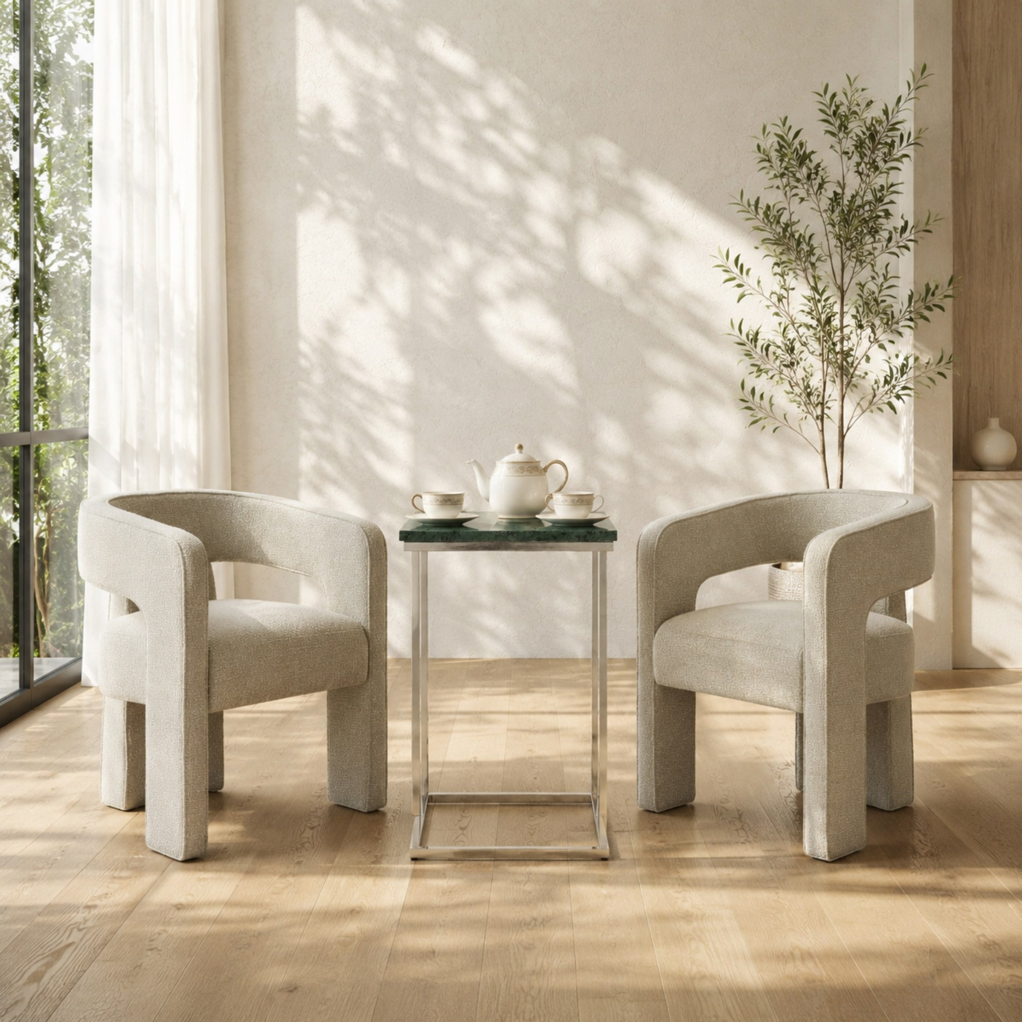 Orla Avenue 2-Seater Genuine Marble Tea Set-hbxfurniture-diningtablesandsets-diningsets-twoseater-image-1