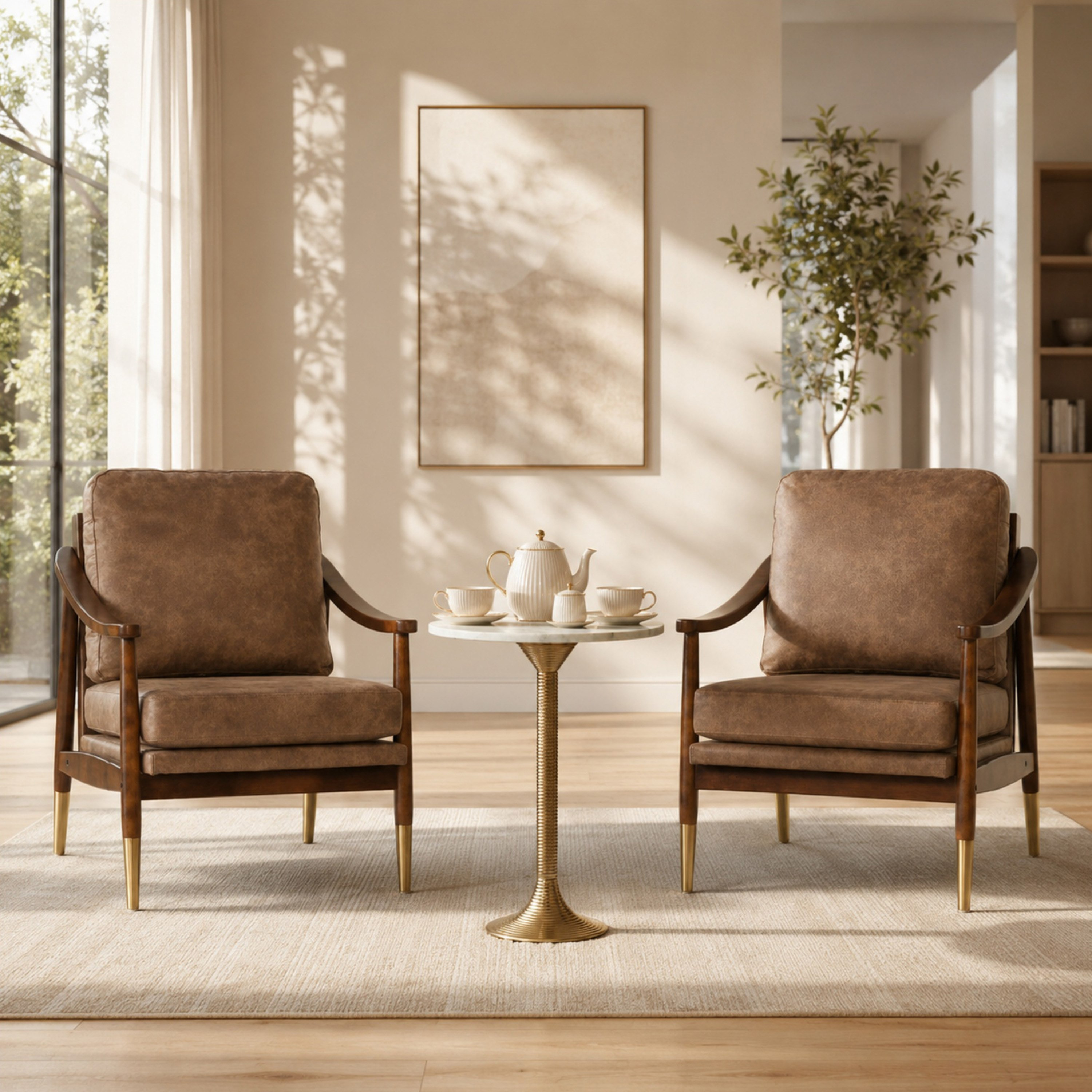 Alora Solis 2-Seater Genuine Marble Tea Set-hbxfurniture-diningtablesandsets-diningsets-twoseater-image-1