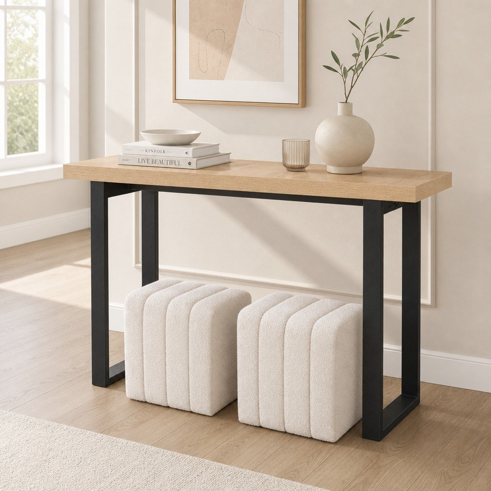 Iris Mount Console with 2 Ottomans-hbxfurniture-tablesandstands-consoletables-image-1