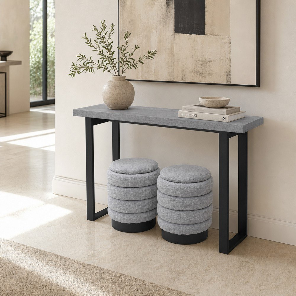 Iris Dolce Console with 2 Ottomans-hbxfurniture-tablesandstands-consoletables-image-1