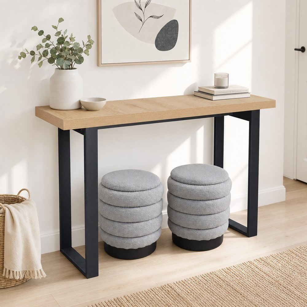 Iris Dolce Console with 2 Ottomans-hbxfurniture-tablesandstands-consoletables-image-1