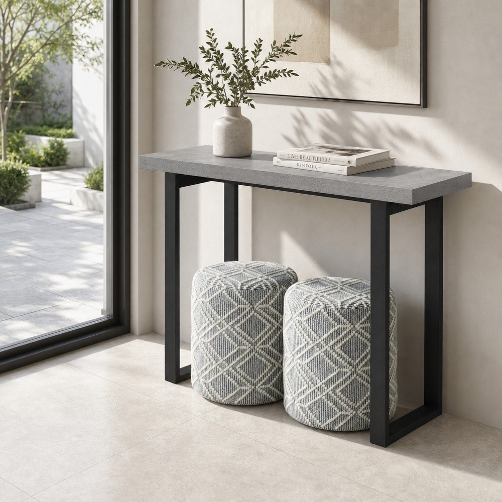 Iris Zafra Console with 2 Ottomans-hbxfurniture-tablesandstands-consoletables-image-1