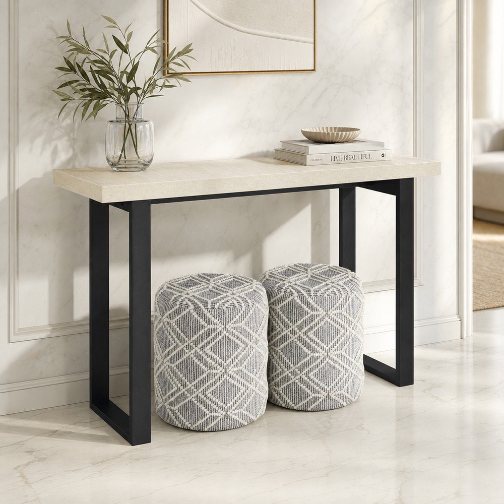 Iris Zafra Console with 2 Ottomans-hbxfurniture-tablesandstands-consoletables-image-1