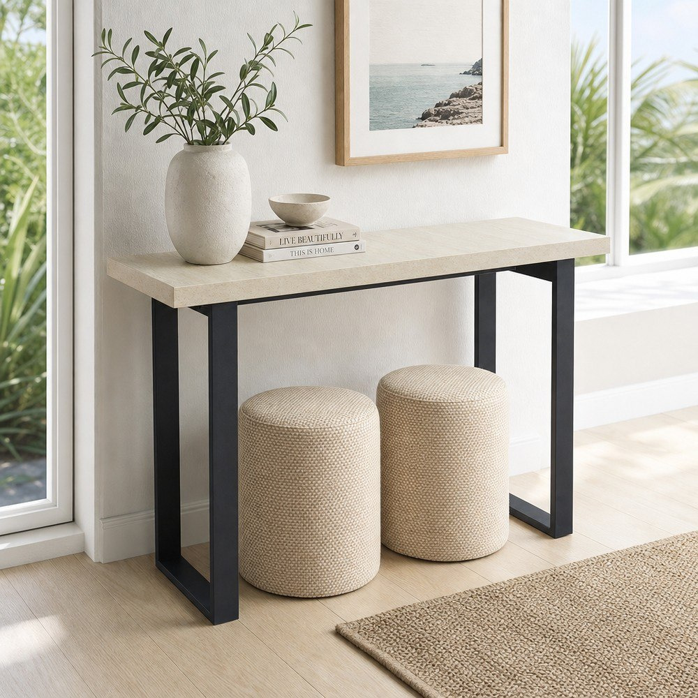 Iris Rico 3-Piece Console and Ottoman Set-hbxfurniture-tablesandstands-consoletables-image-1
